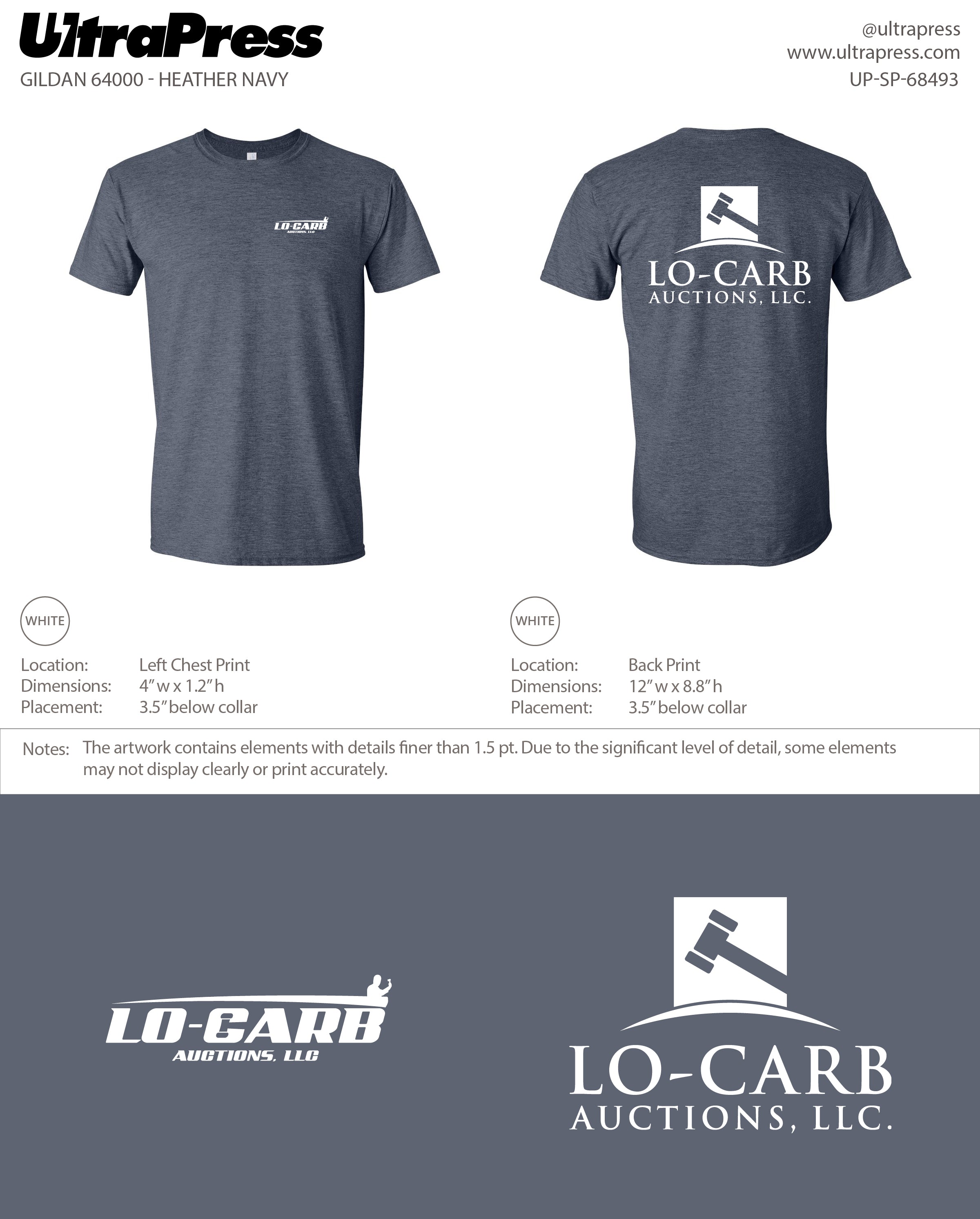 UP-SP-68493 Lo-Carb Auctions - Chad Blanchard 100 Min Qty (Bulk)