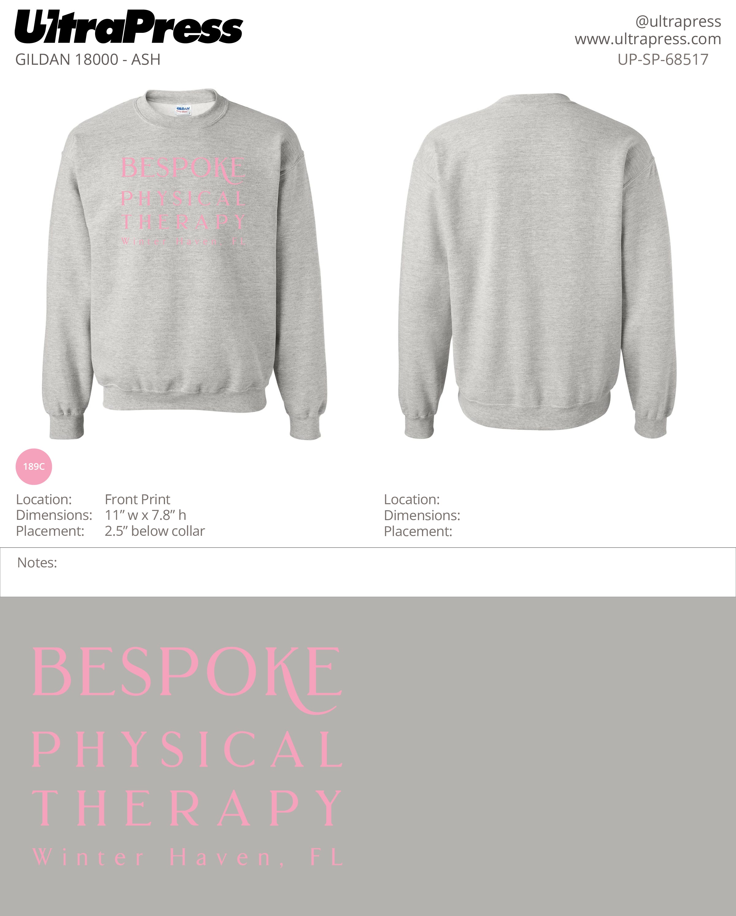 UP-SP-68517 Be Spoke Physical Therapy - Cassie Cook 50 Pieces Package (Bulk)