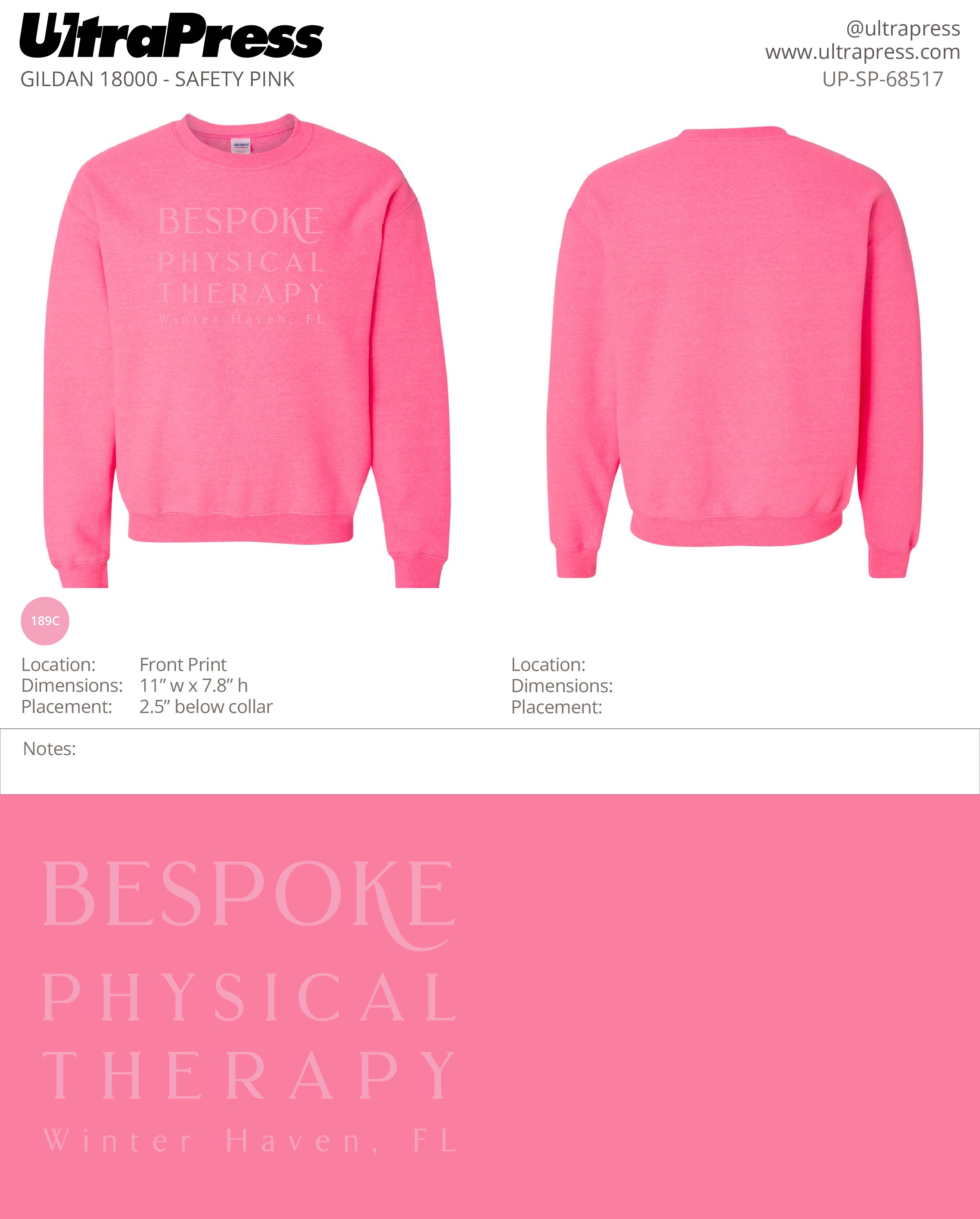 UP-SP-68517 Be Spoke Physical Therapy - Cassie Cook 50 Pieces Package (Bulk)