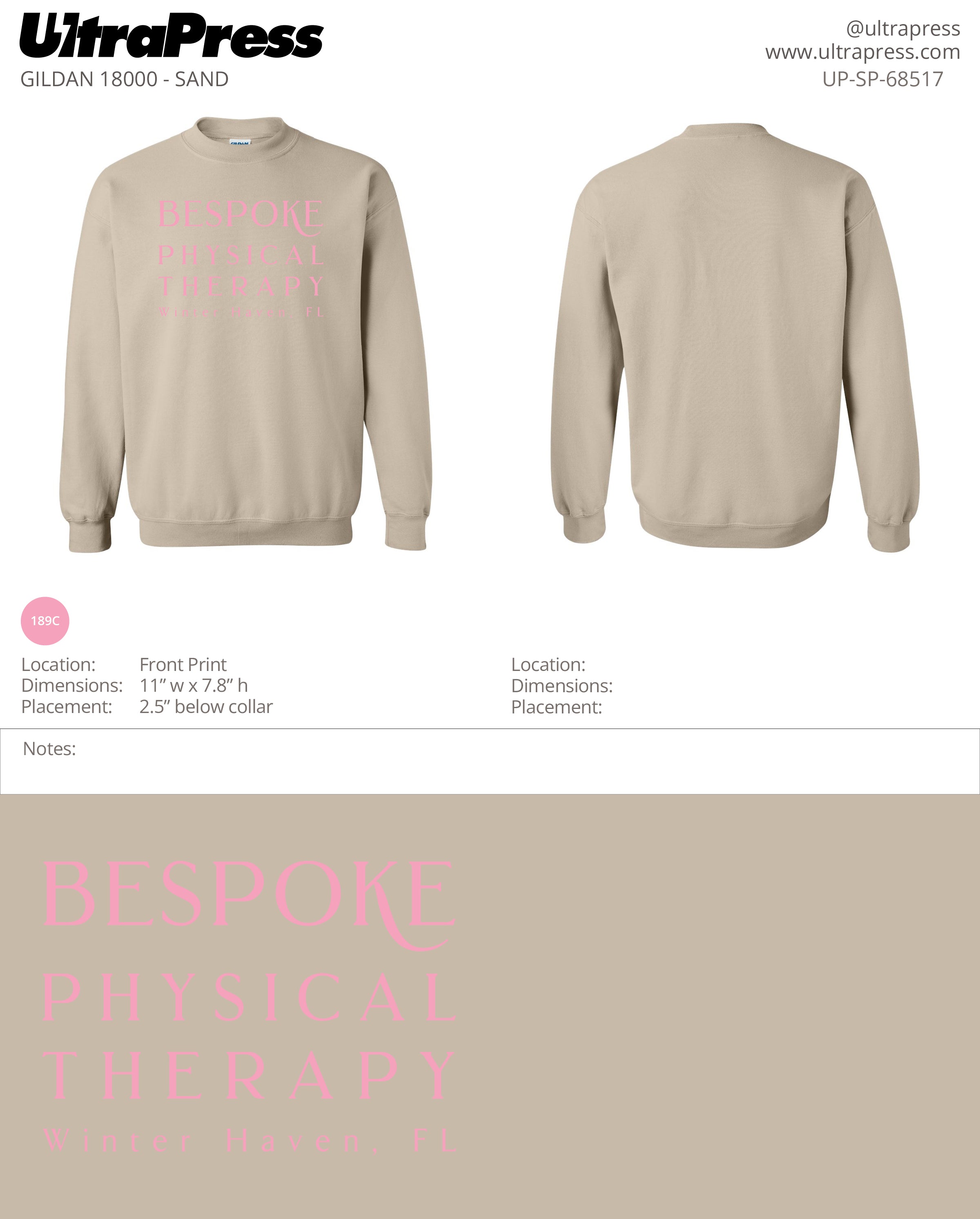 UP-SP-68517 Be Spoke Physical Therapy - Cassie Cook 50 Pieces Package (Bulk)