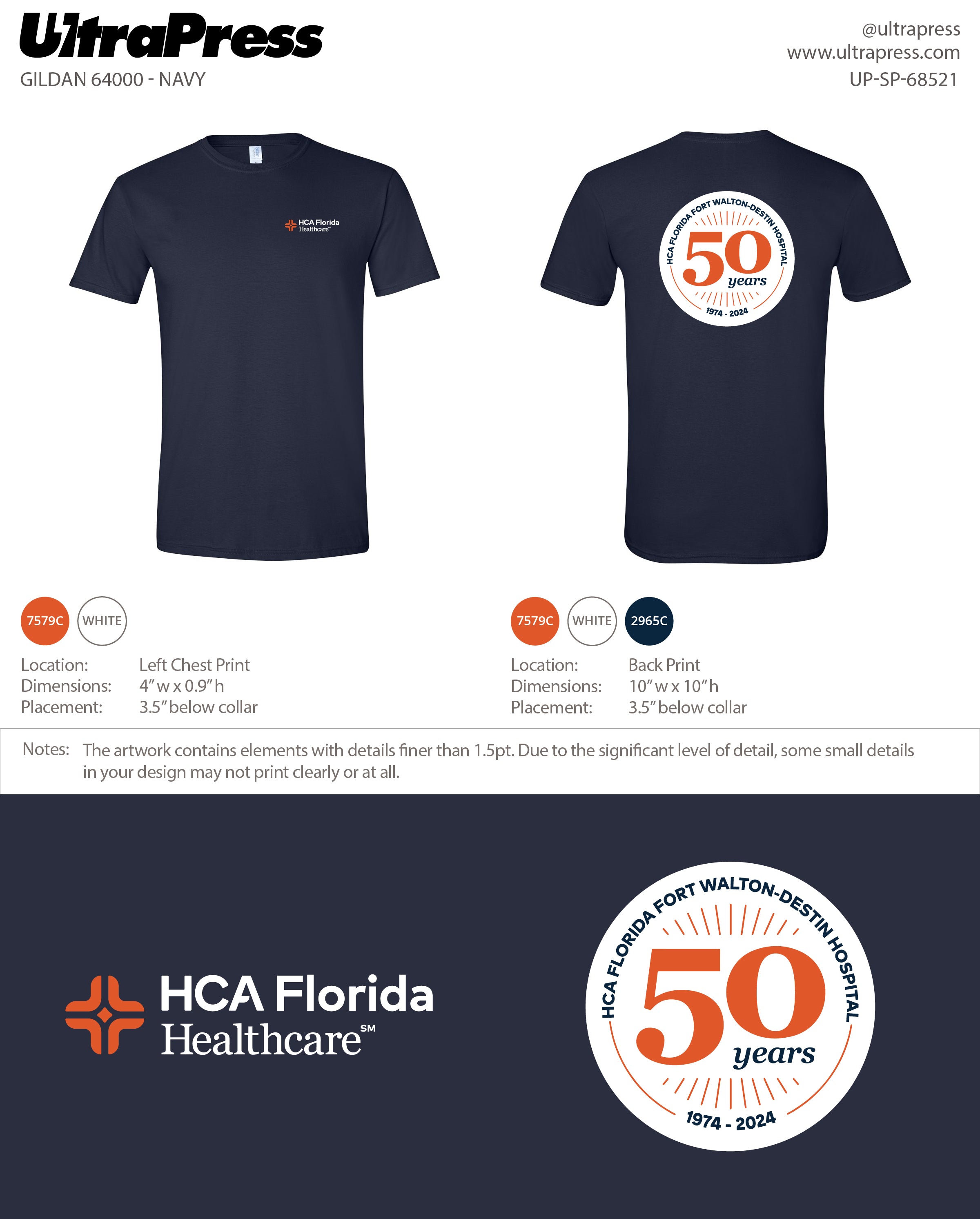 UP-SP-68521 HCA Florida Healthcare - Stephen Smith 100 Min Qty (Bulk)