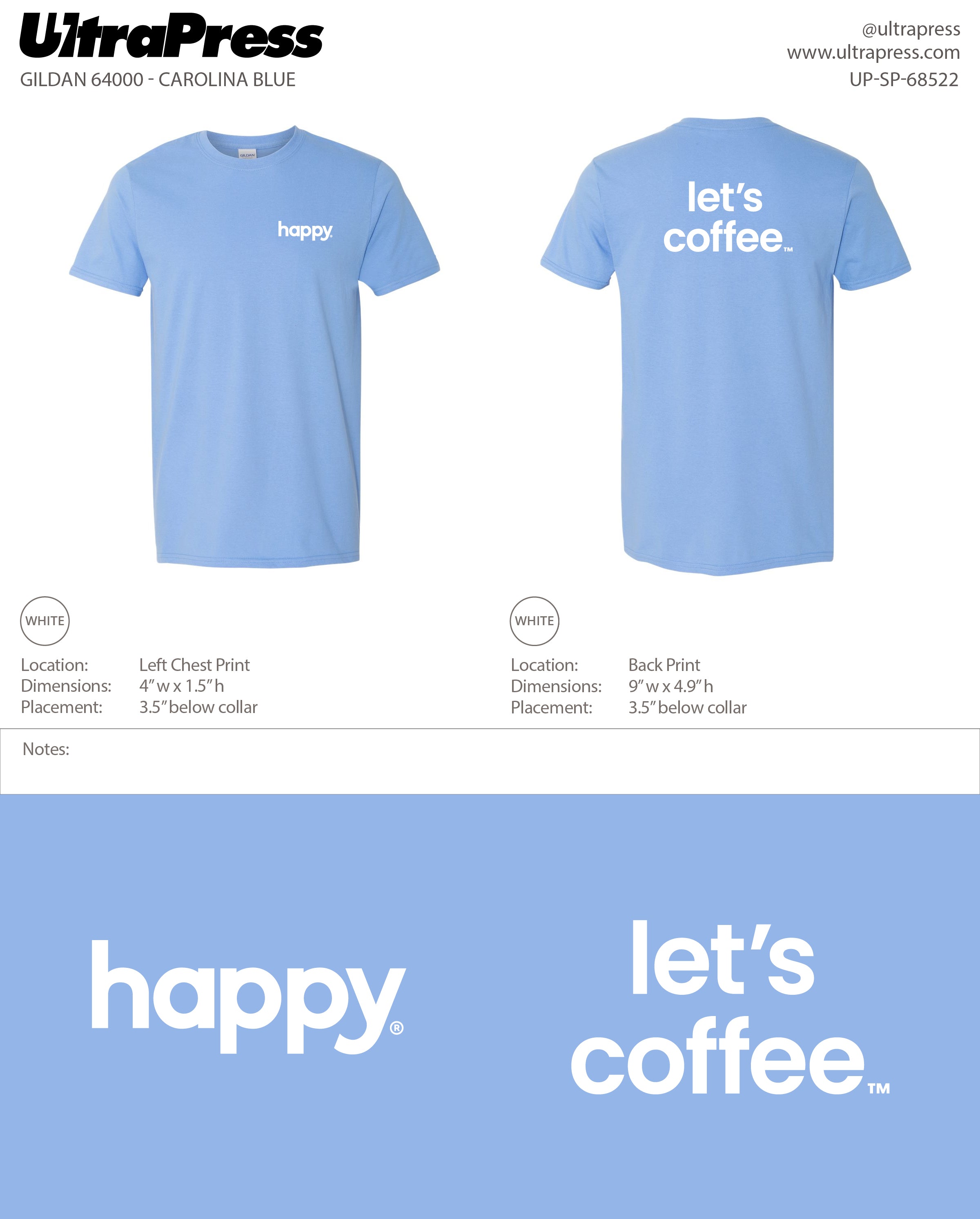 UP-SP-68522 Happy Let's Coffee - Annie Li 100 Pieces Package (Bulk)