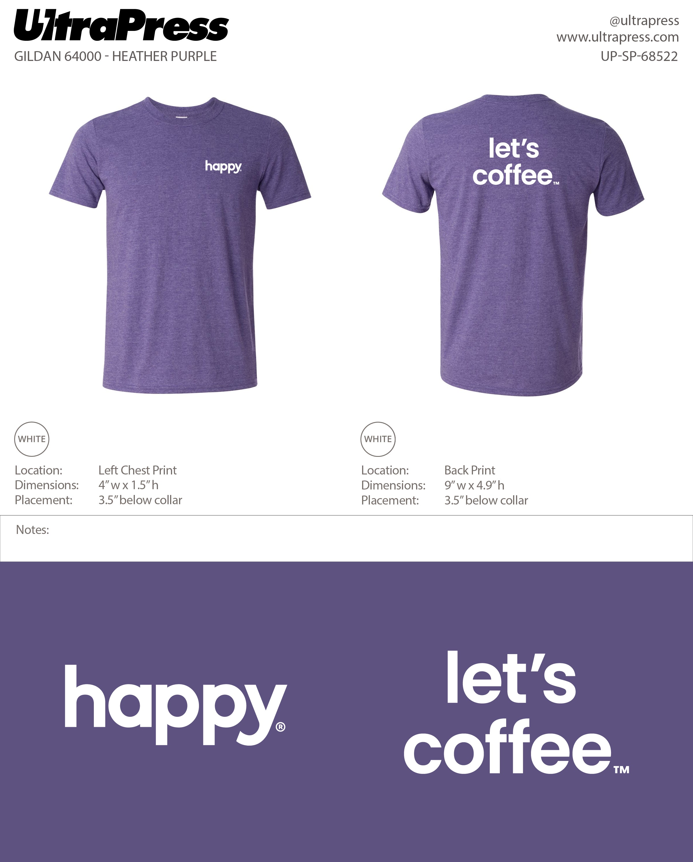 UP-SP-68522 Happy Let's Coffee - Annie Li 100 Pieces Package (Bulk)