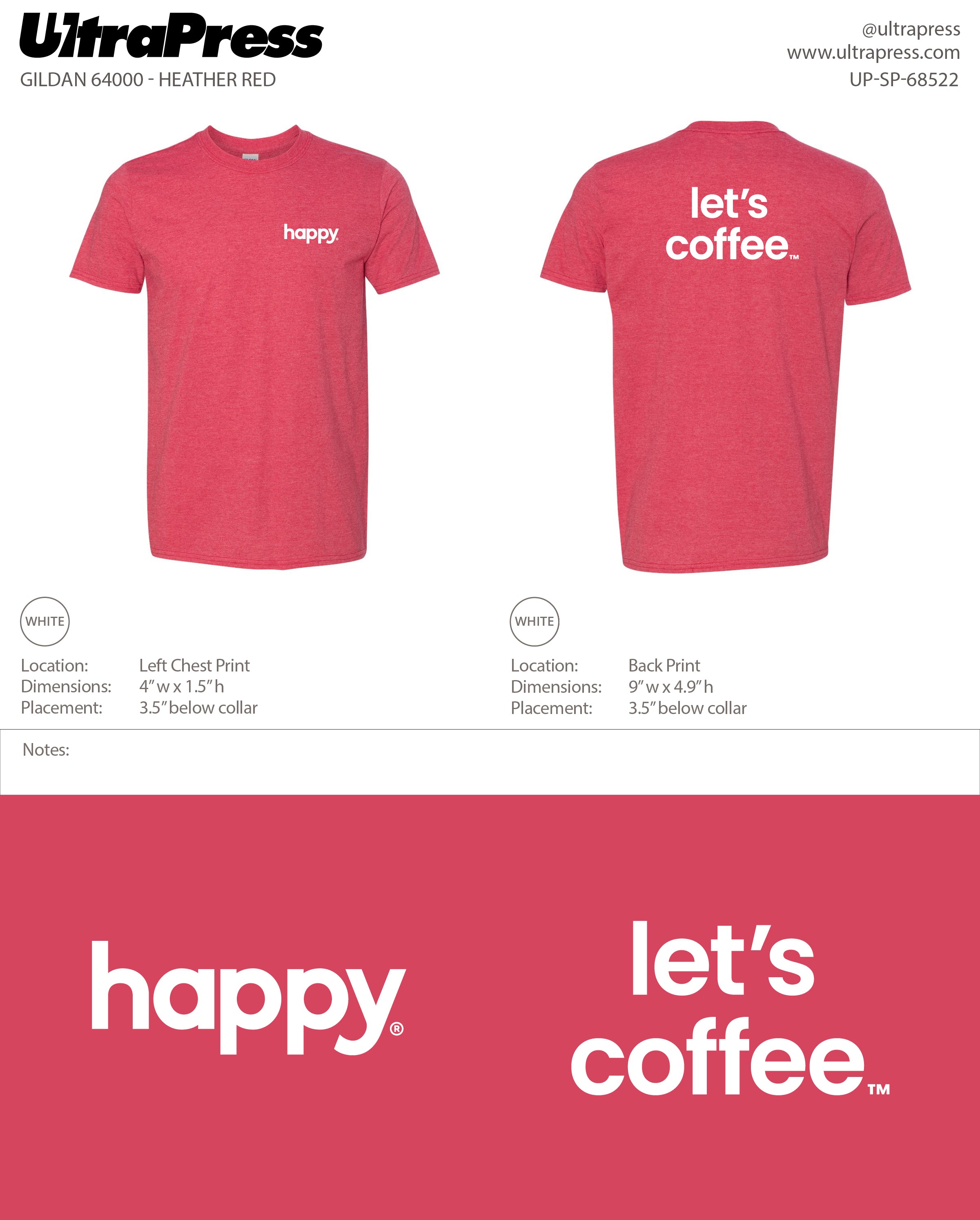 UP-SP-68522 Happy Let's Coffee - Annie Li 100 Pieces Package (Bulk)