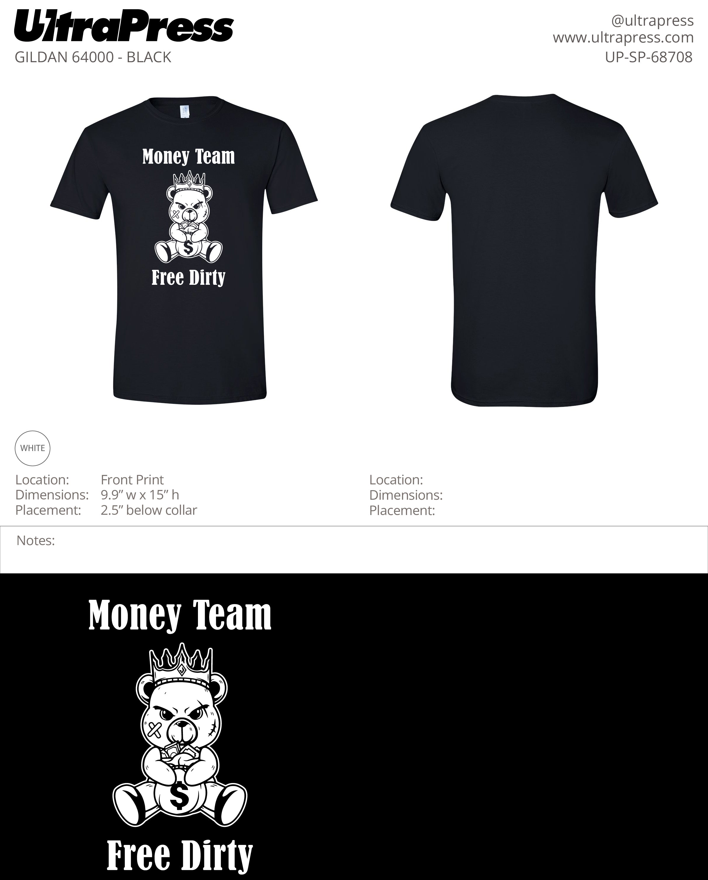 UP-SP-68708 Money Team - Steven Mccarthy 100 Min Qty