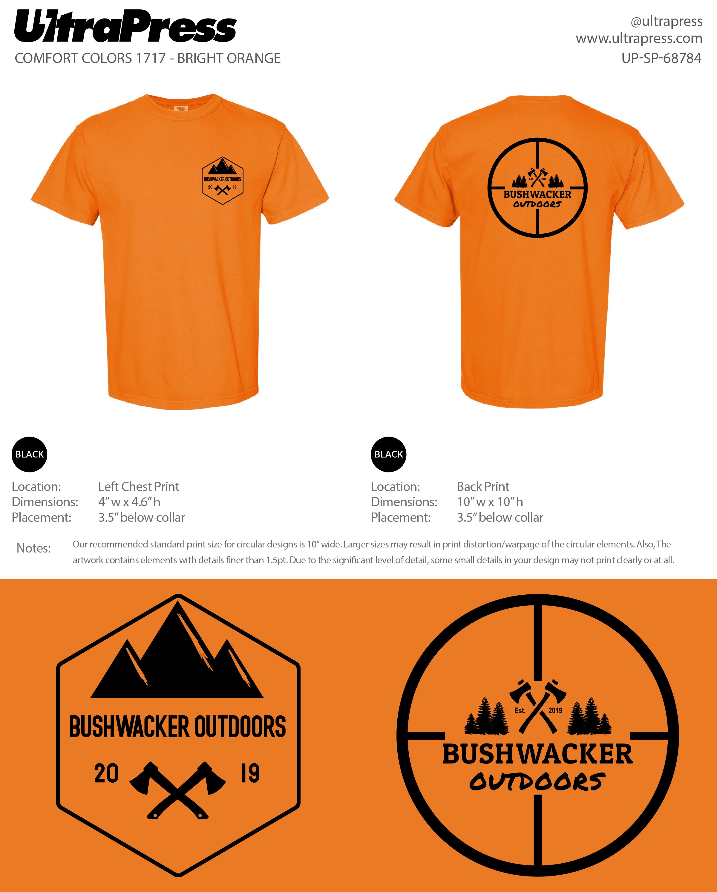 UP-SP-68784 Bushwacker Outdoors - Nate Lawrence 100 Min Qty (Bulk)