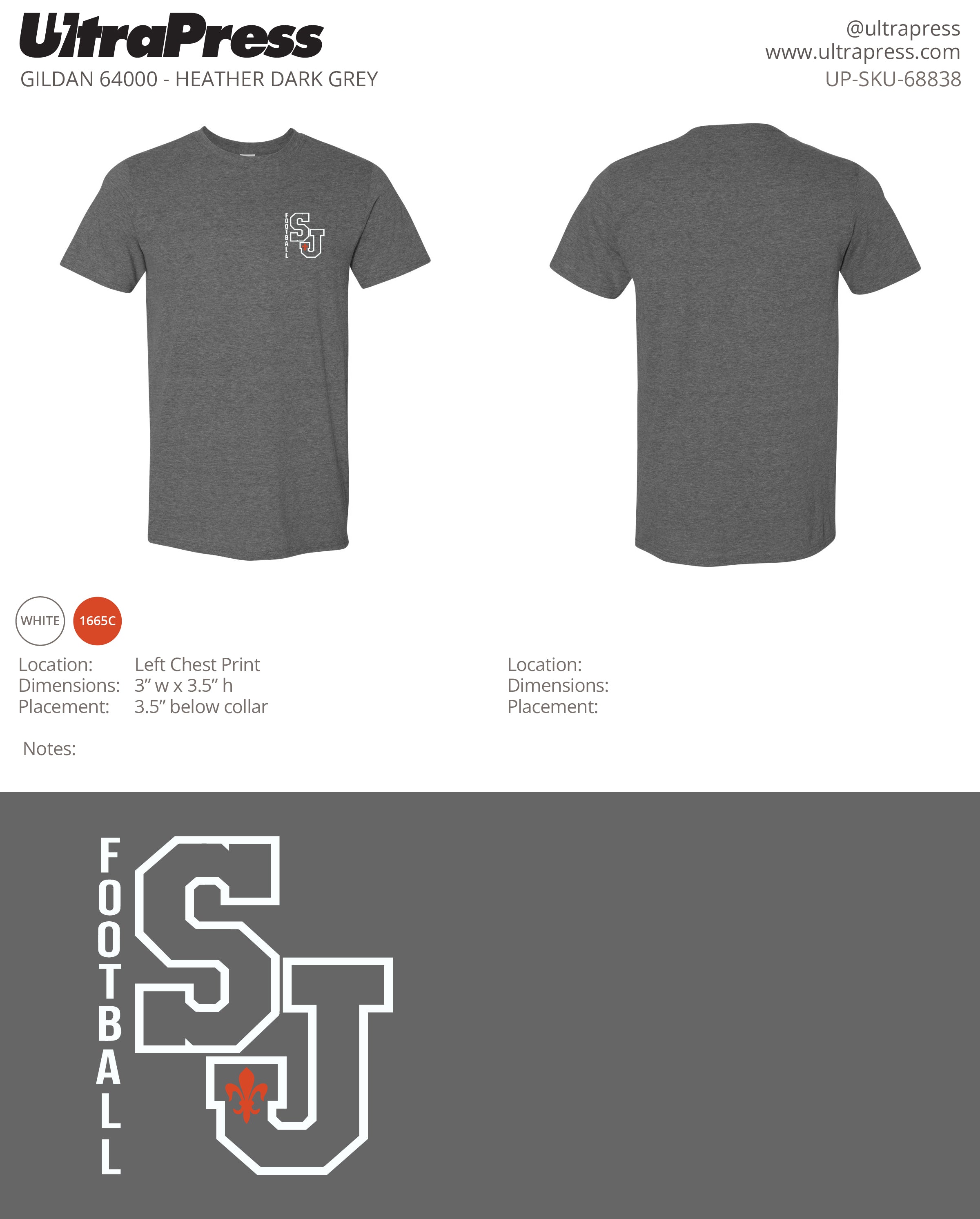 UP-SP-68838 SJ Football Parents Shirt - July 2024 - Tim Loya (Bulk RUSH - 100 Min Qty)