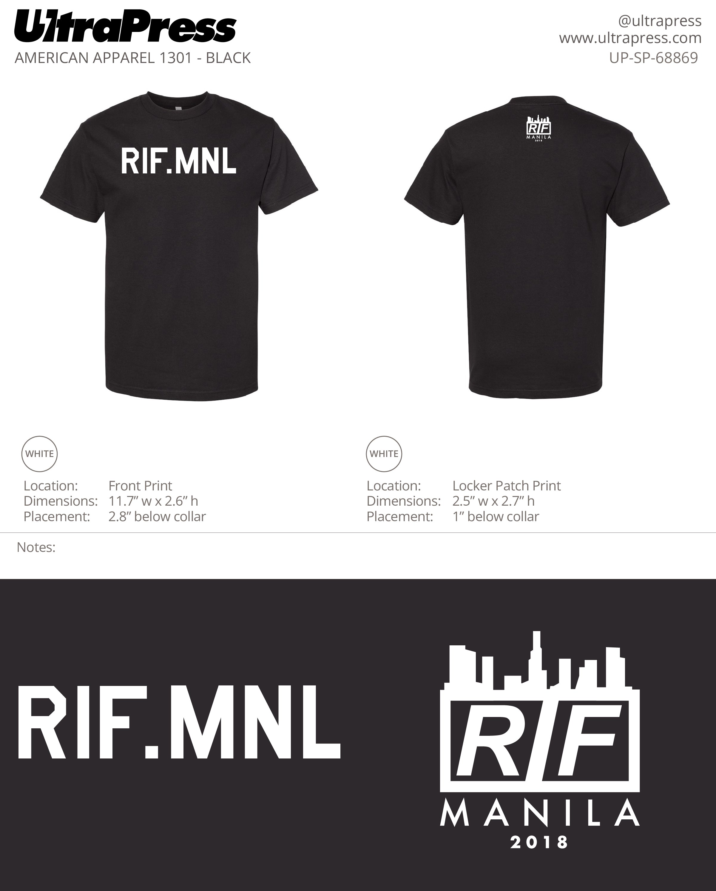 UP-SP-68869 RIF.MNL Block Letters - Ed Mateo - 72 Min Qty (Bulk)