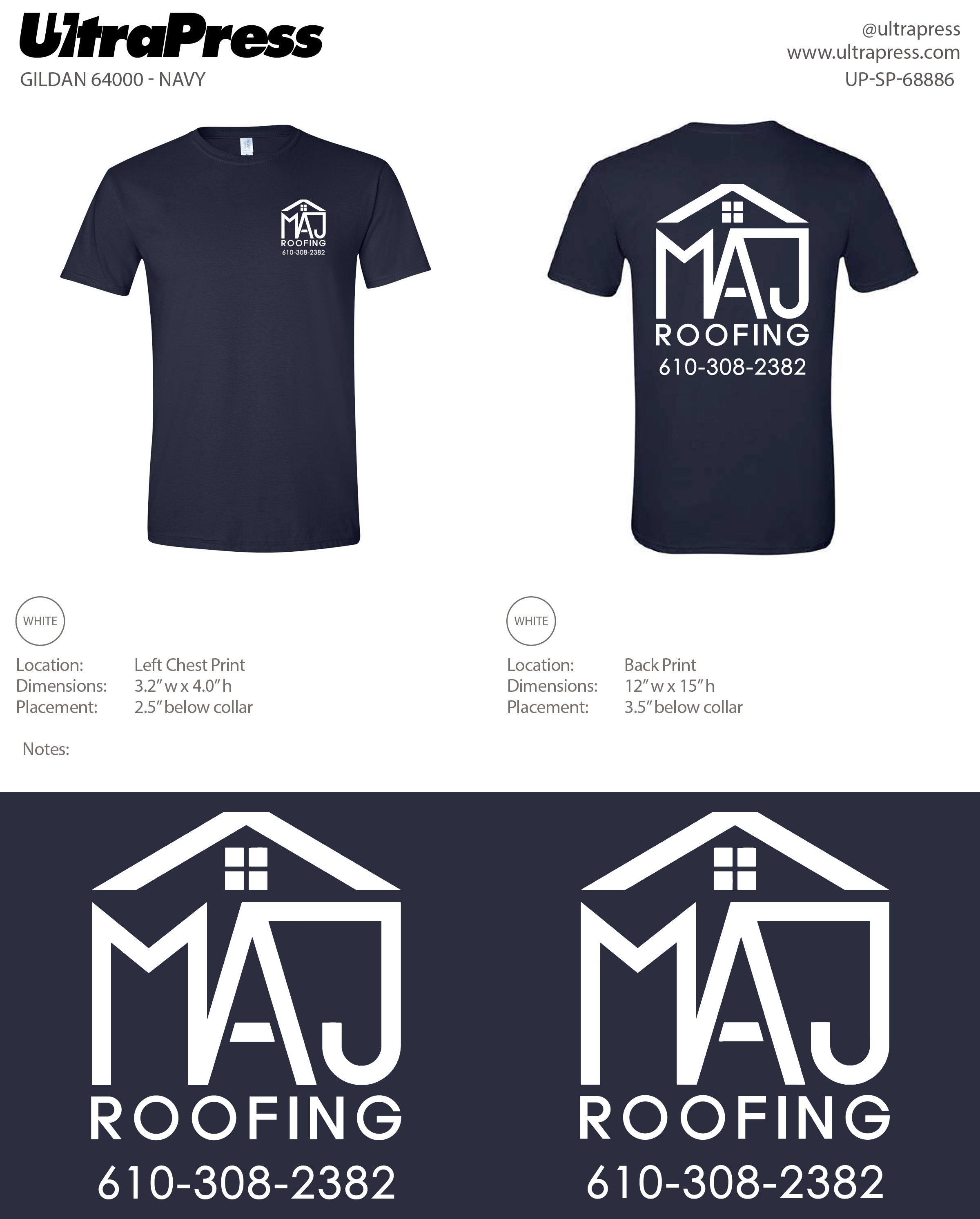 UP-SP-68886 MAJ Roofing - Mark Johnson 100 Min Qty