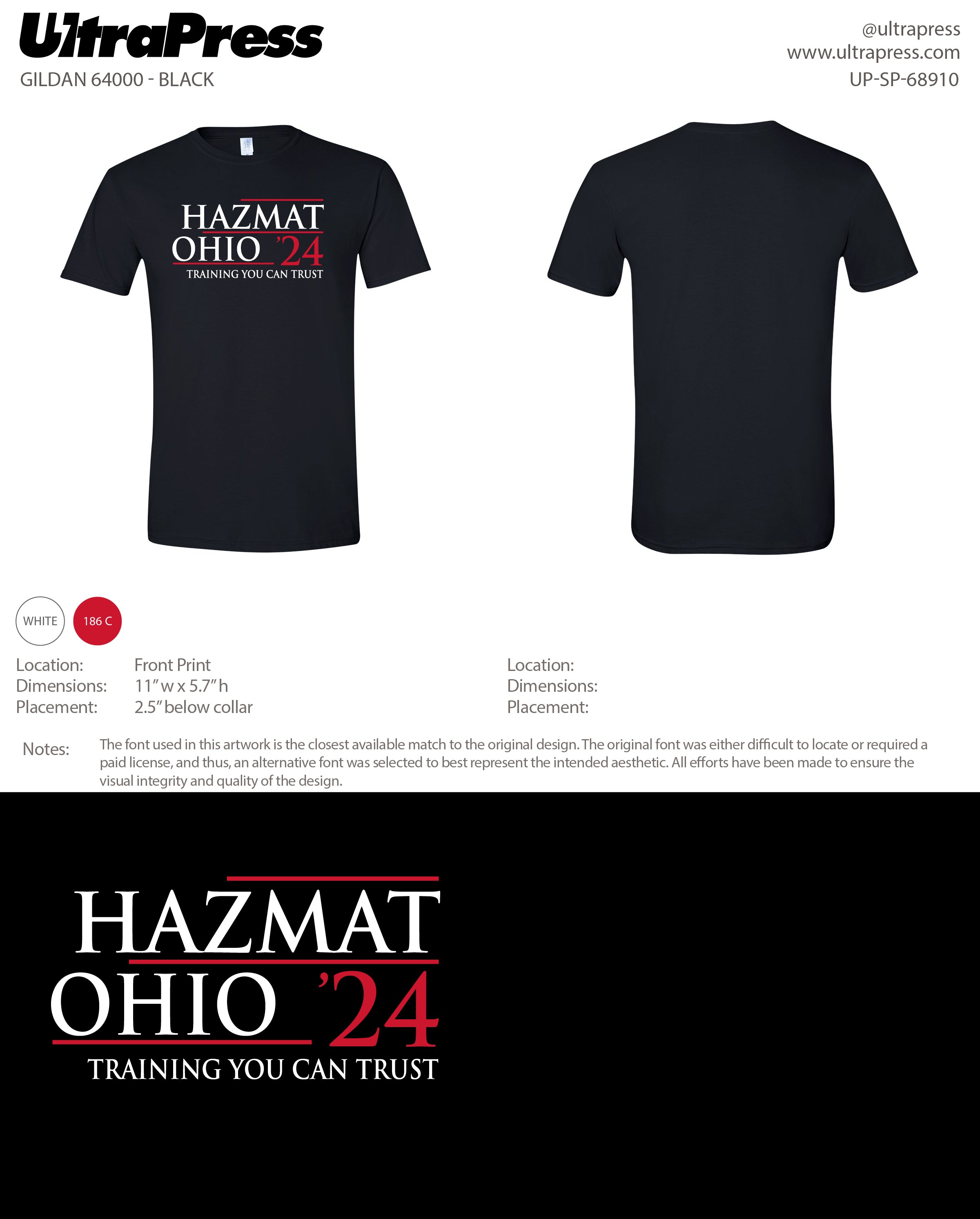 UP-SP-68910 Hazmat Ohio '24 - Todd McKee 100 Pieces Package (Bulk)