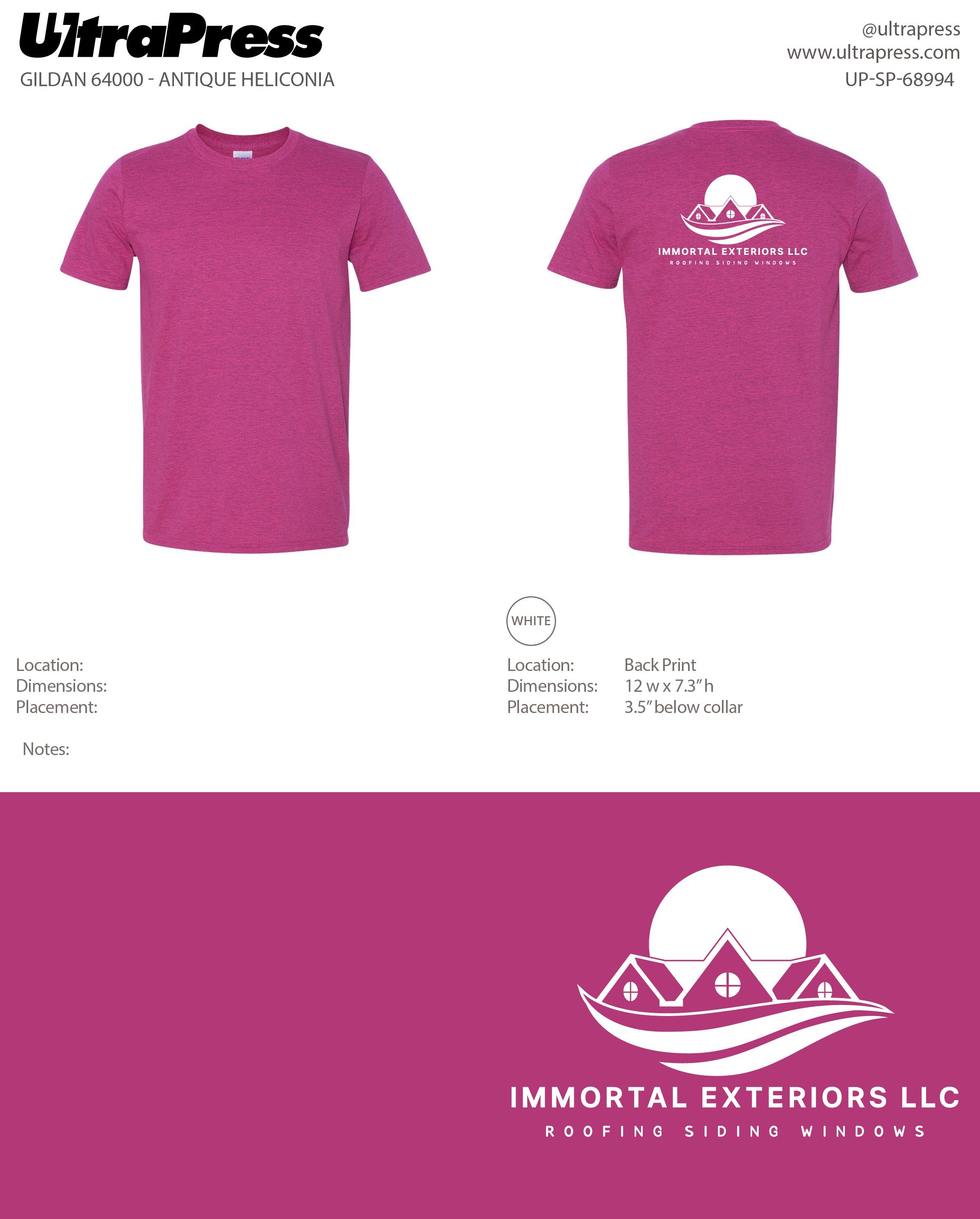 UP-SP-68994 Immortal Exteriors LLC - Mark ONeil 100 Pieces Package (Bulk)