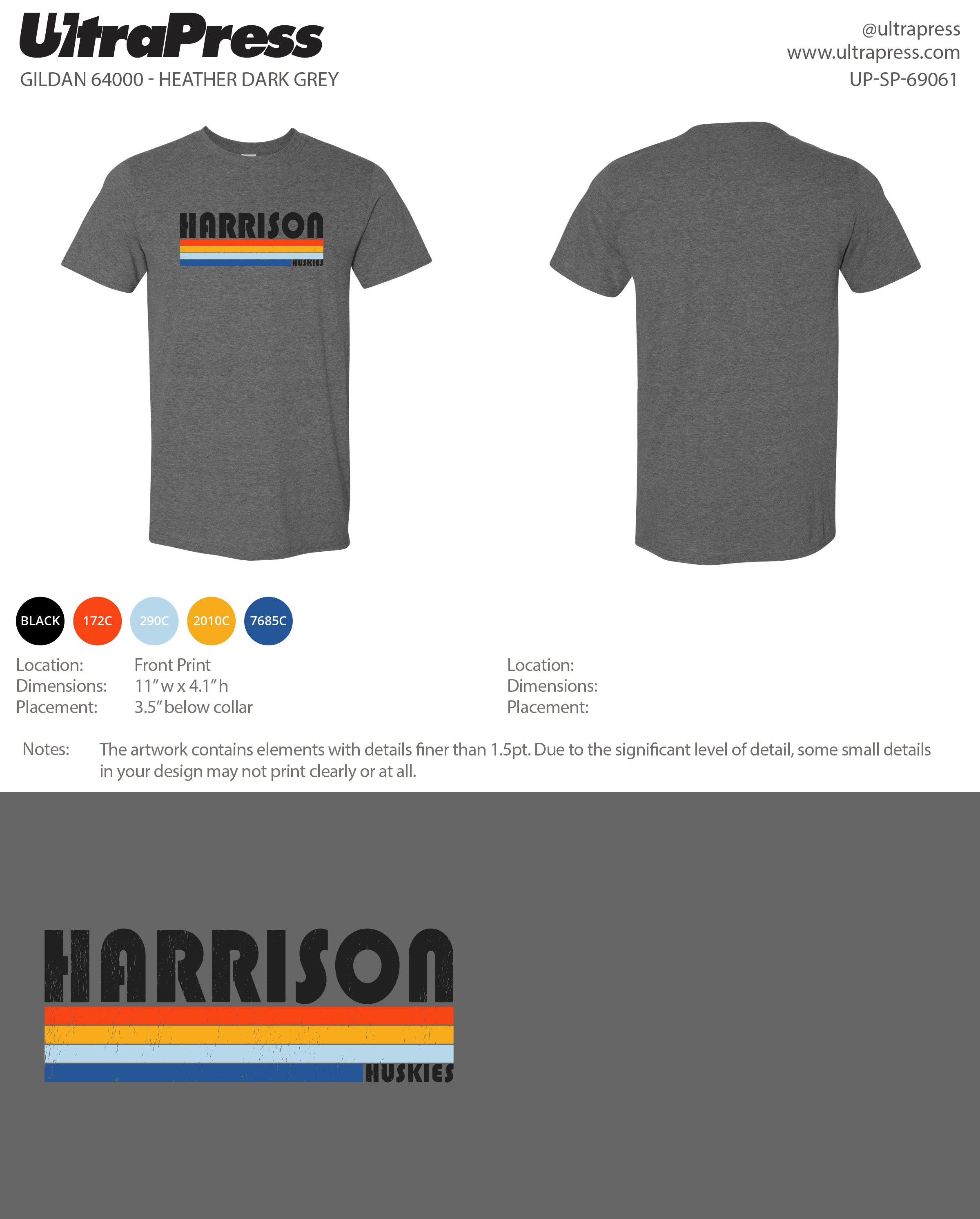 UP-SP-69061 Harrison Huskies - Jason 24 Min Qty (Bulk)