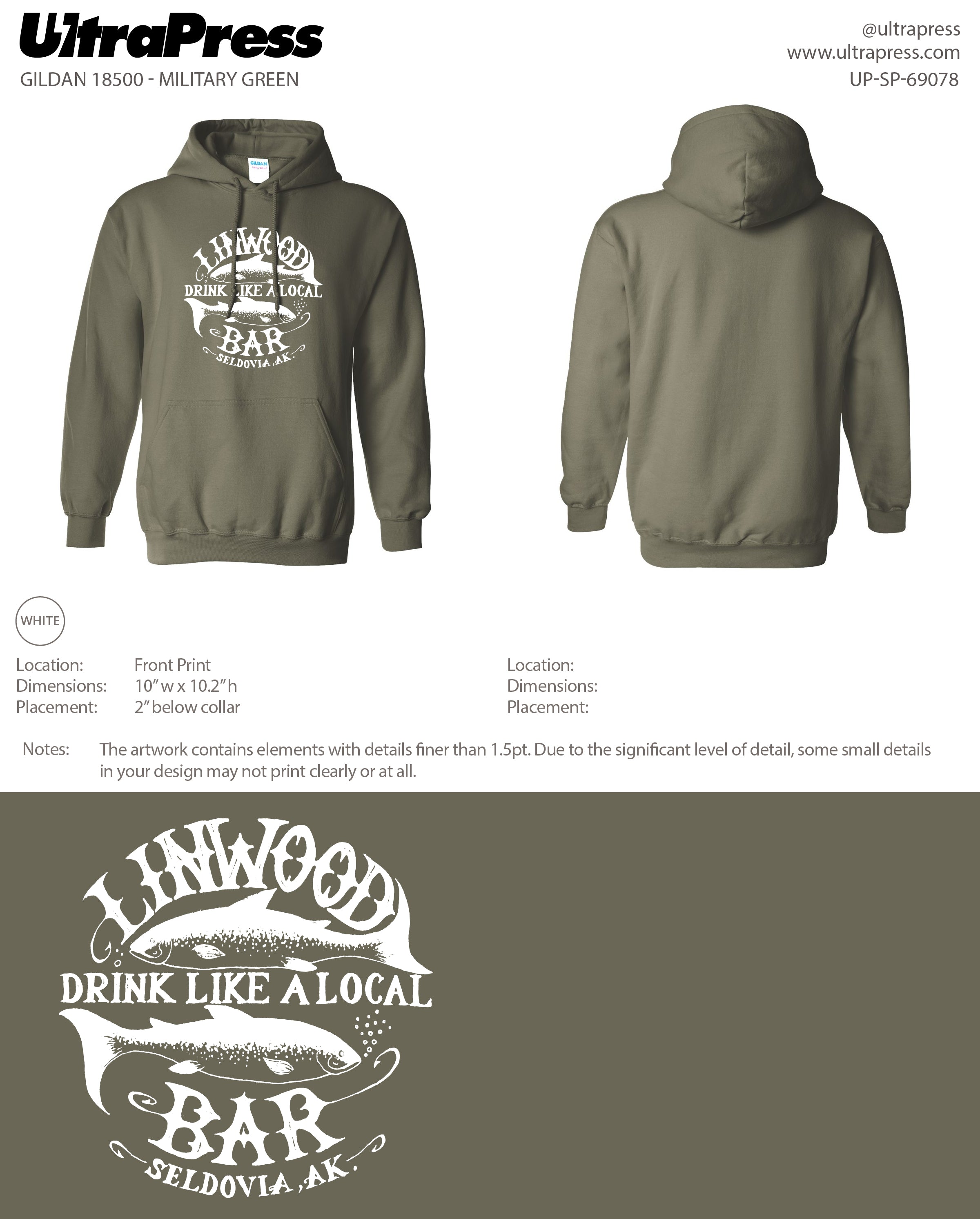 UP-SP-69078 Linwood Hoodies - Stephanie Blanchard 50 Min Qty (Bulk)
