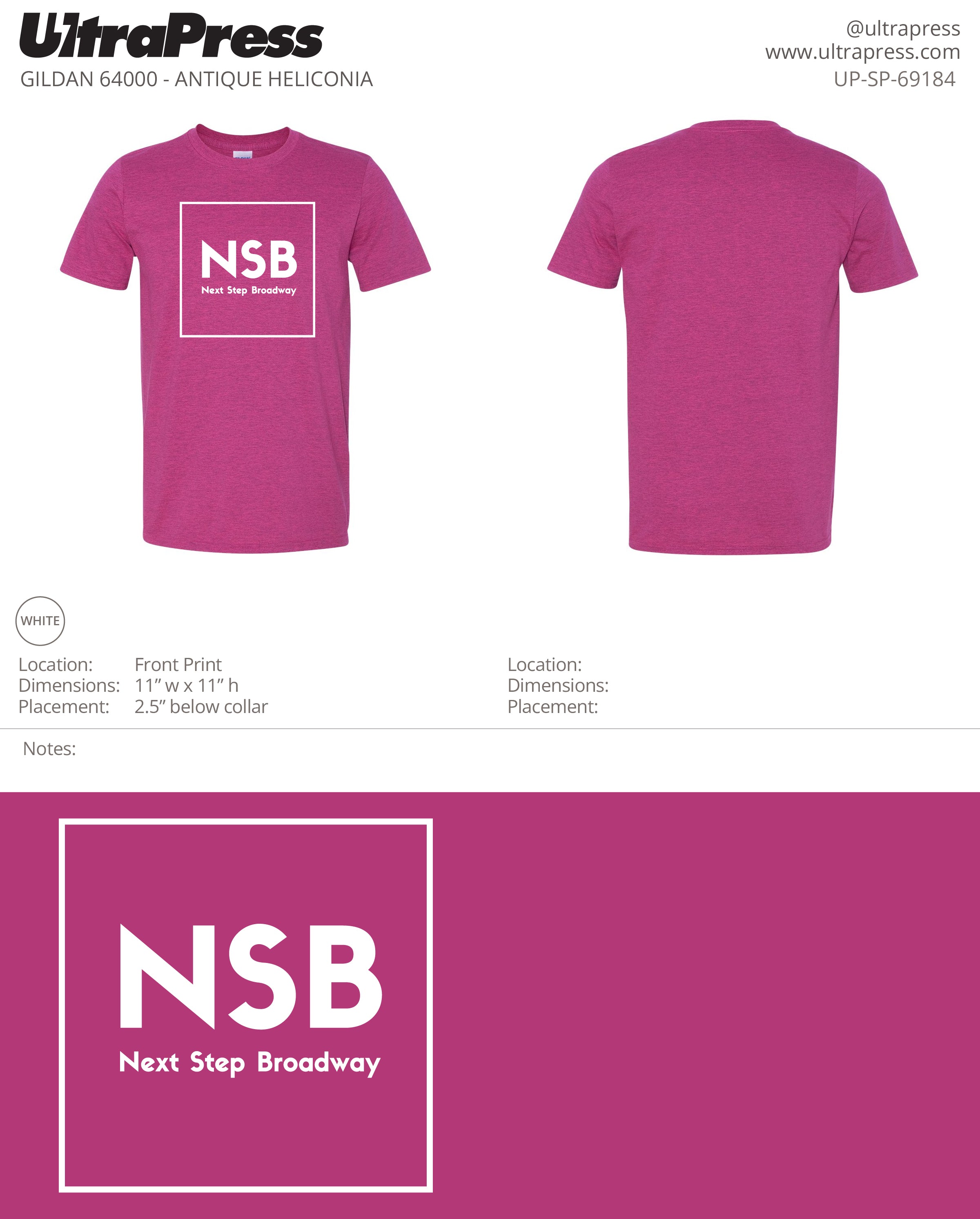 UP-SP-69184 Next Step Broadway - Morgan Hartley 100 Min Qty (Bulk)