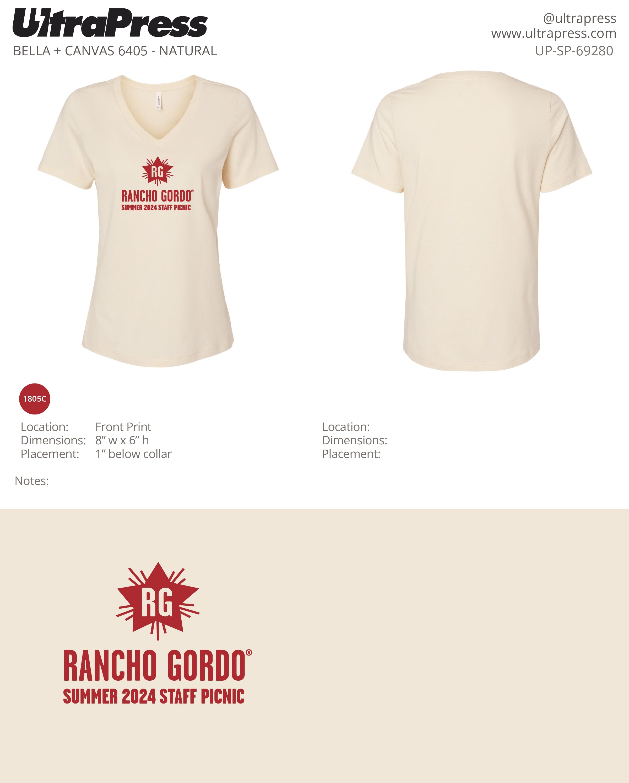 UP-SP-69280 Rancho Gordo Summer 2024 Staff Picnic - Nancy 24 Min Qty (Bulk)