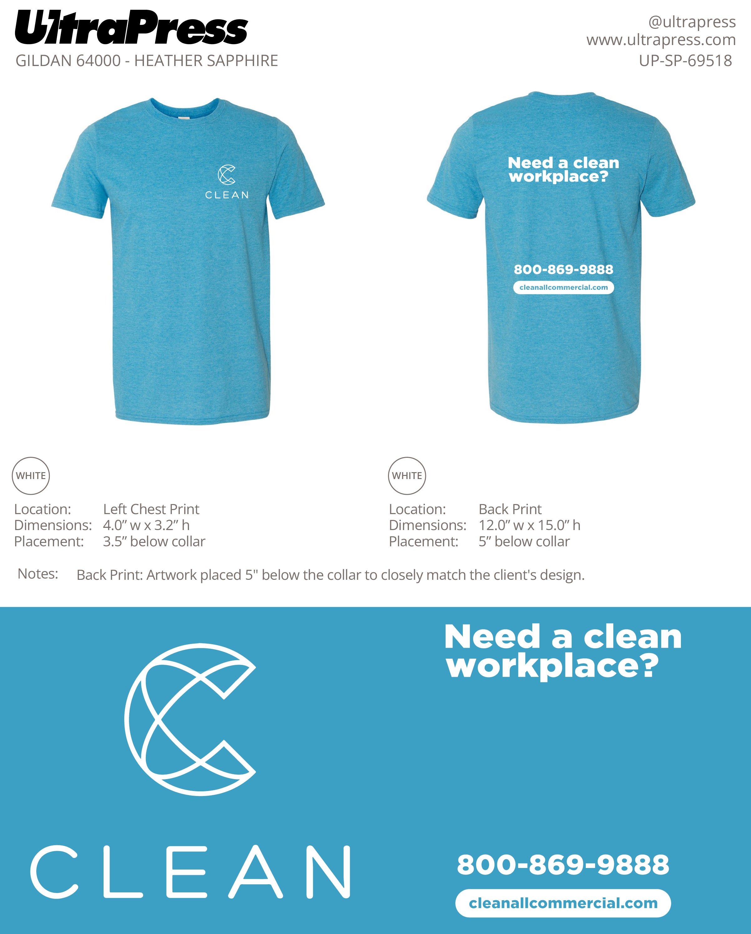 UP-SP-69518 Clean Commercial Cleaning - Alfredo Desiati Paz Soldan 100 Pieces Package (Bulk)