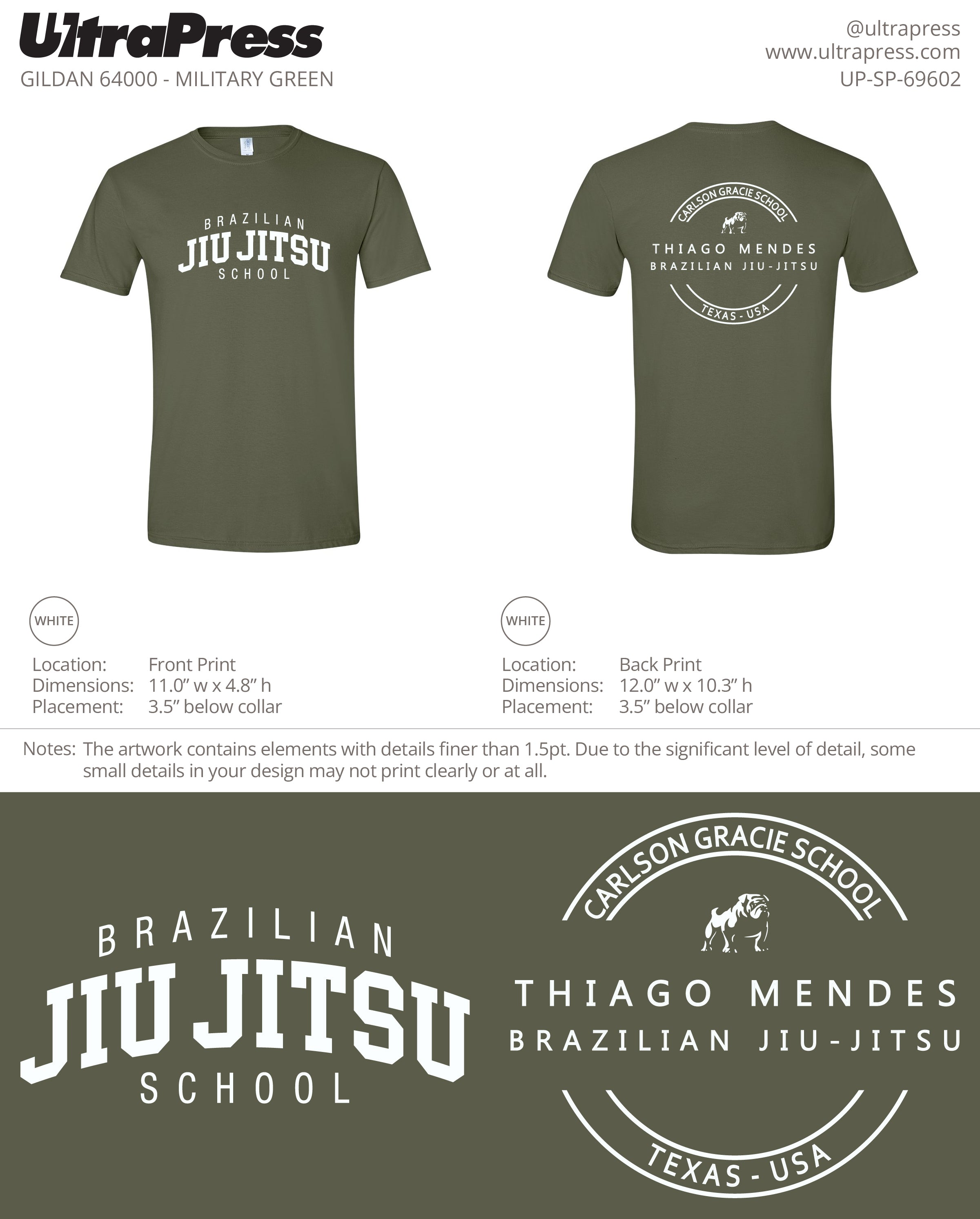UP-SP-69602 Thiago Mendes Brazilian Jiu-jitsu 100 Min Qty (Bulk)