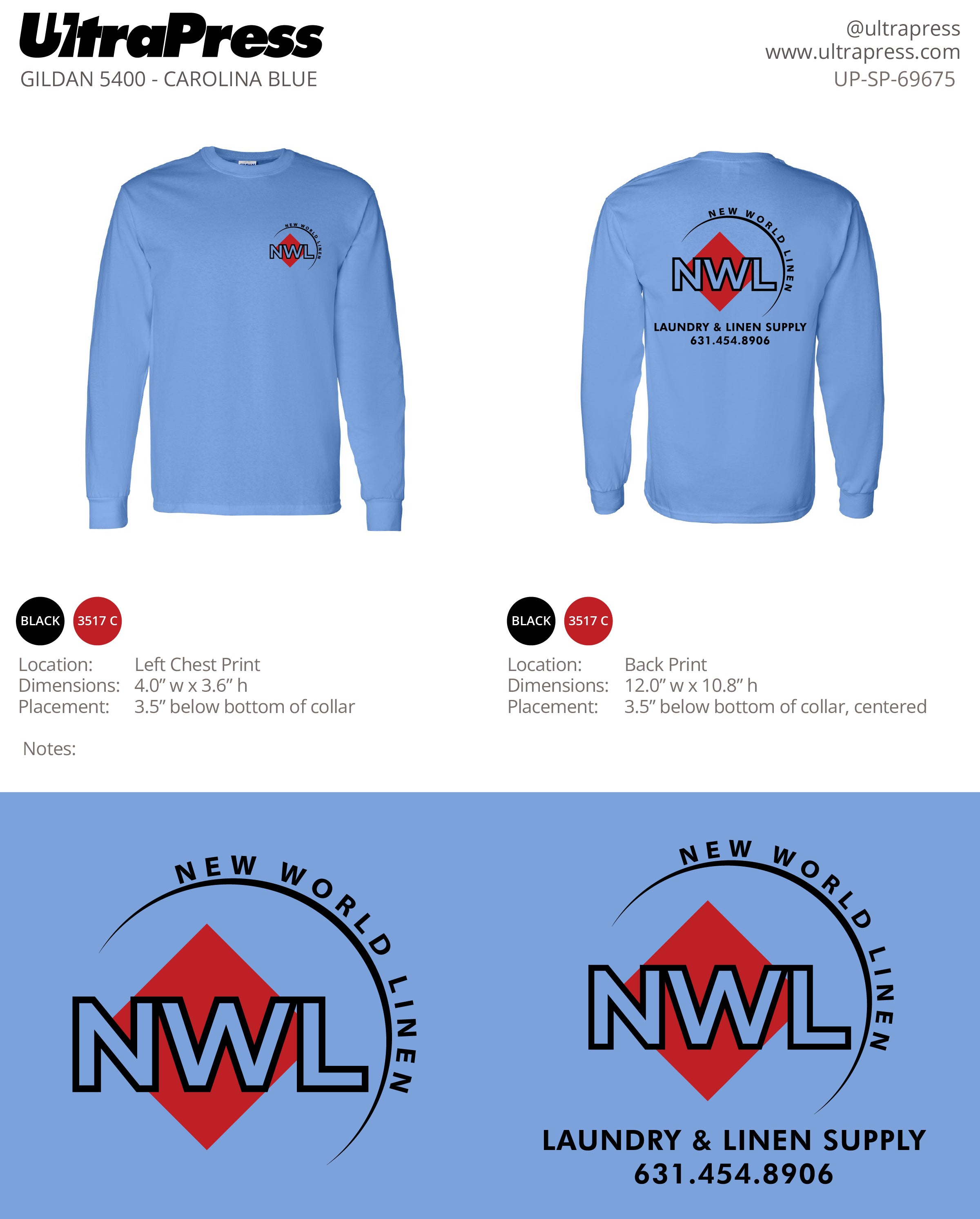 UP-SP-69675 New World Linen - Victor Flores 24 Min Qty (Bulk)