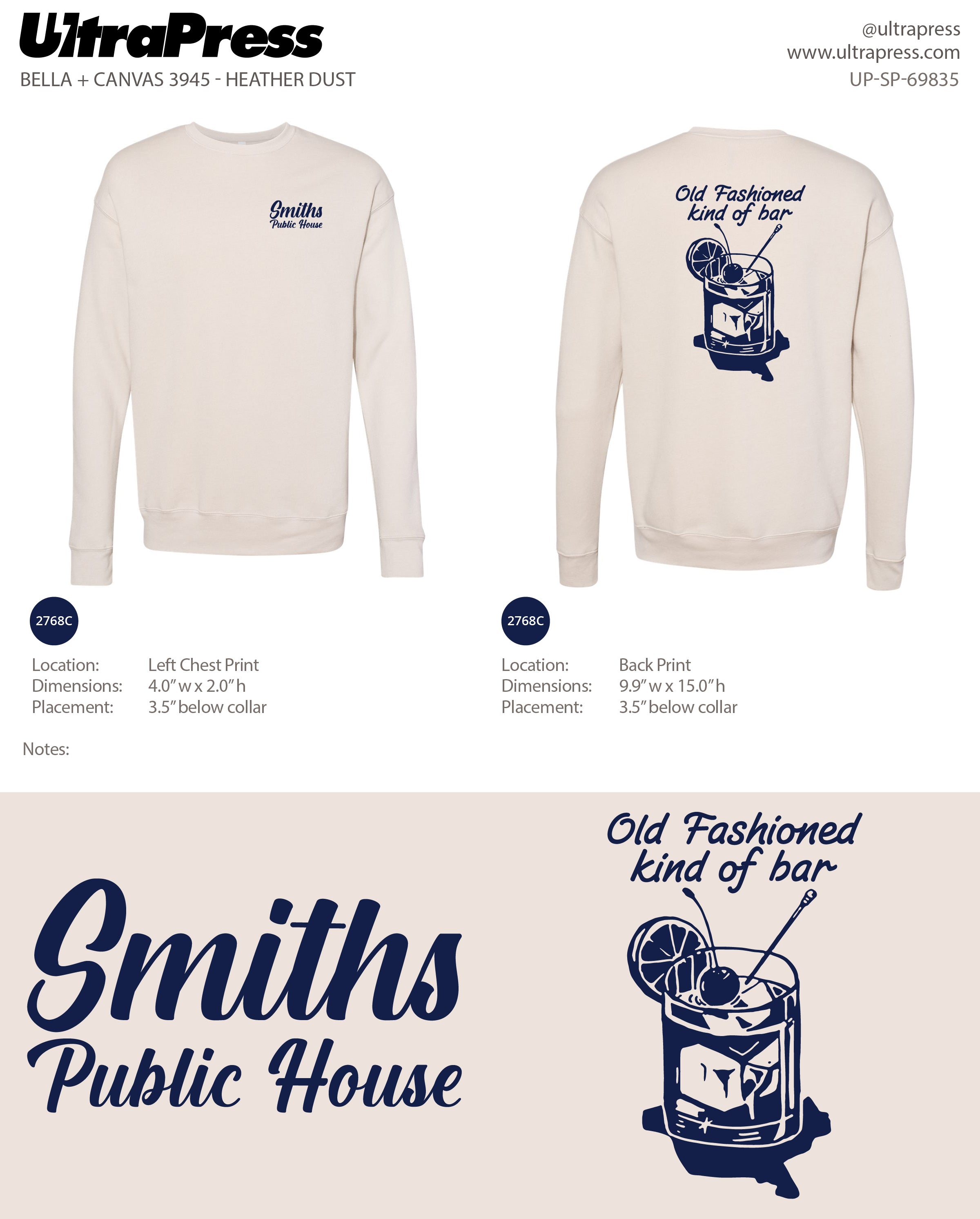 UP-SP-69835 Smiths House Old Fashion Kind of Bar - Rob Tario (Navy Ink) 48 Min Qty (Bulk)