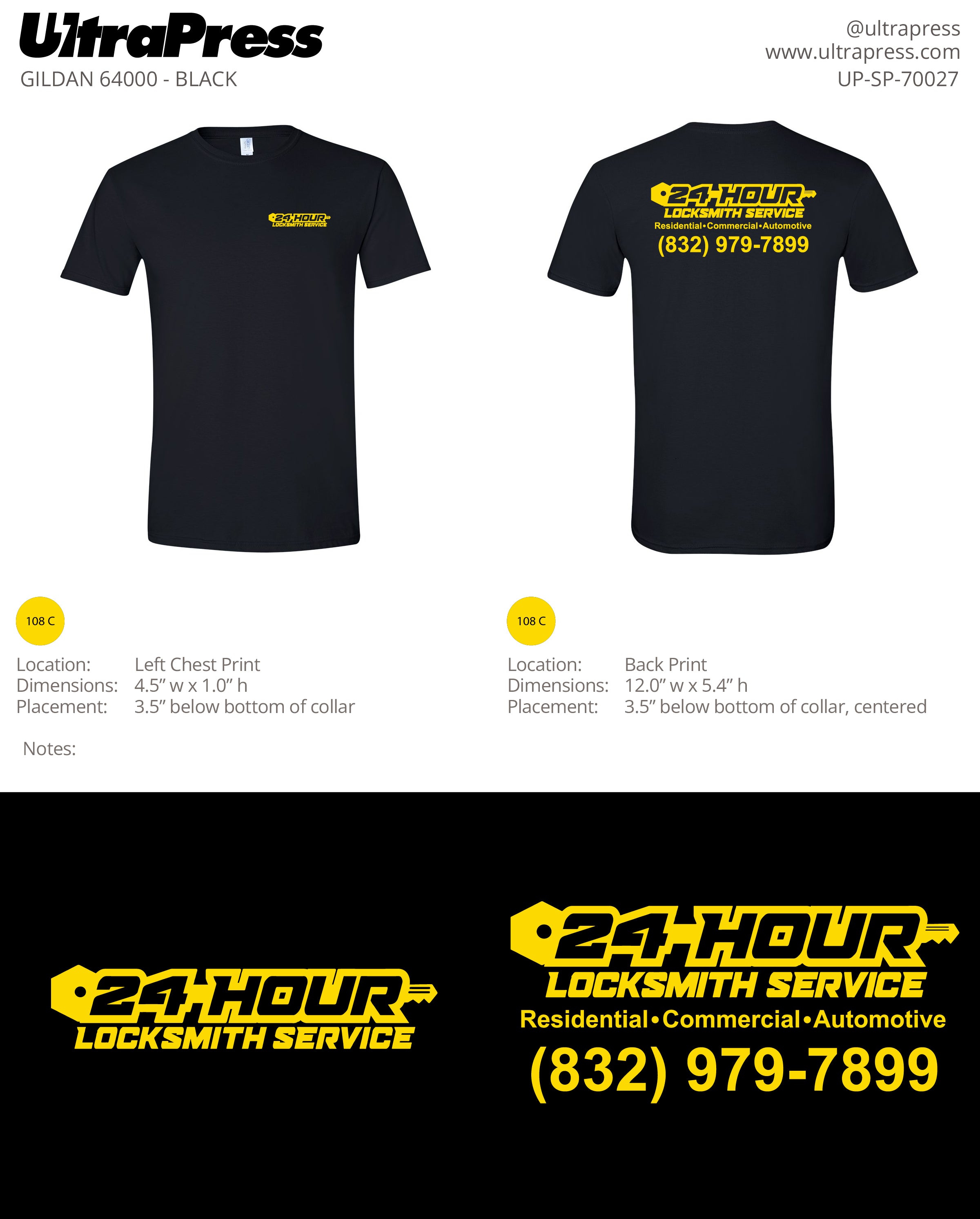 UP-SP-70027 24 Hour Locksmith Service - Jordan Crutchfield 100 Min Qty (Bulk)