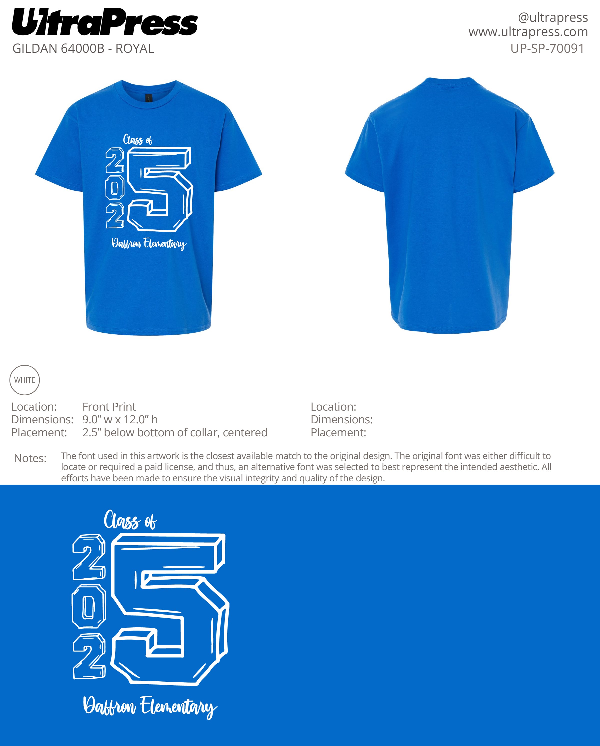 UP-SP-70091 Daffron Elementary - Sabrina 100-Piece Package (Bulk)