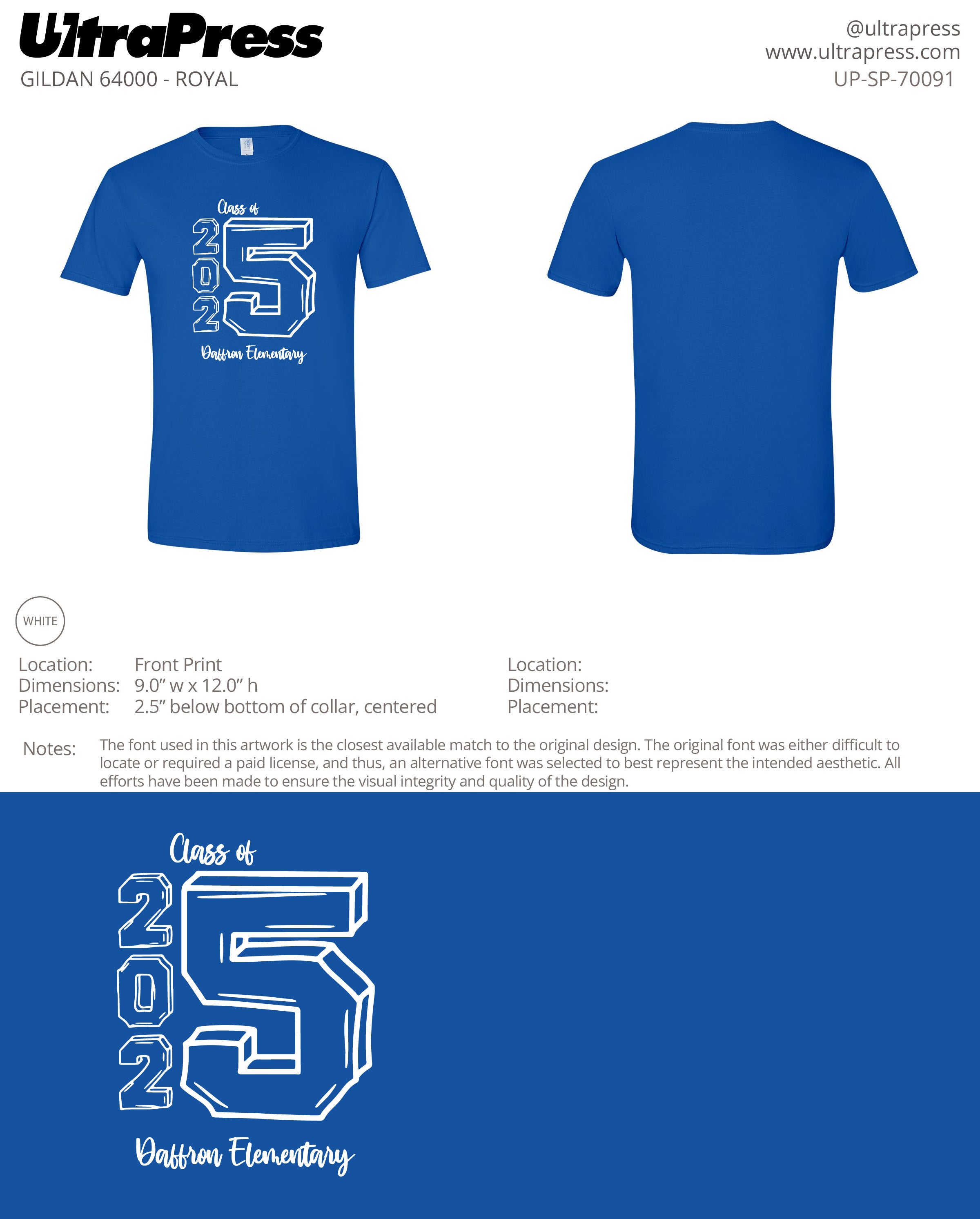 UP-SP-70091 Daffron Elementary - Sabrina 100-Piece Package (Bulk)