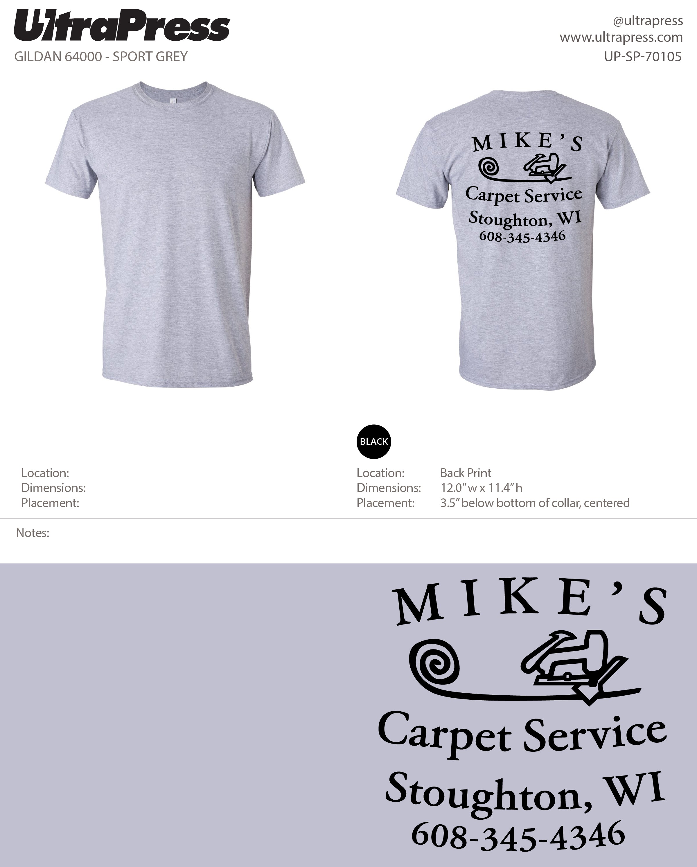 UP-SP-70105 Mike's Carpet Service - Ellingson Mike 100-Piece Package (Bulk)