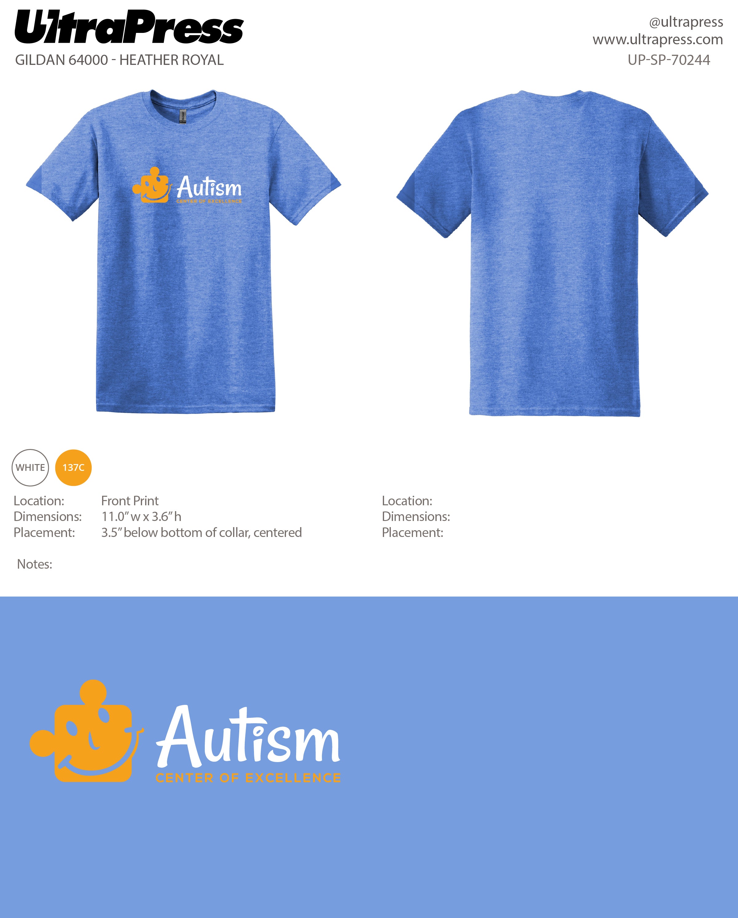 UP-SP-70244 Autism Center Of Excellence - Iesha Goindi 100 Pieces Package (Bulk)