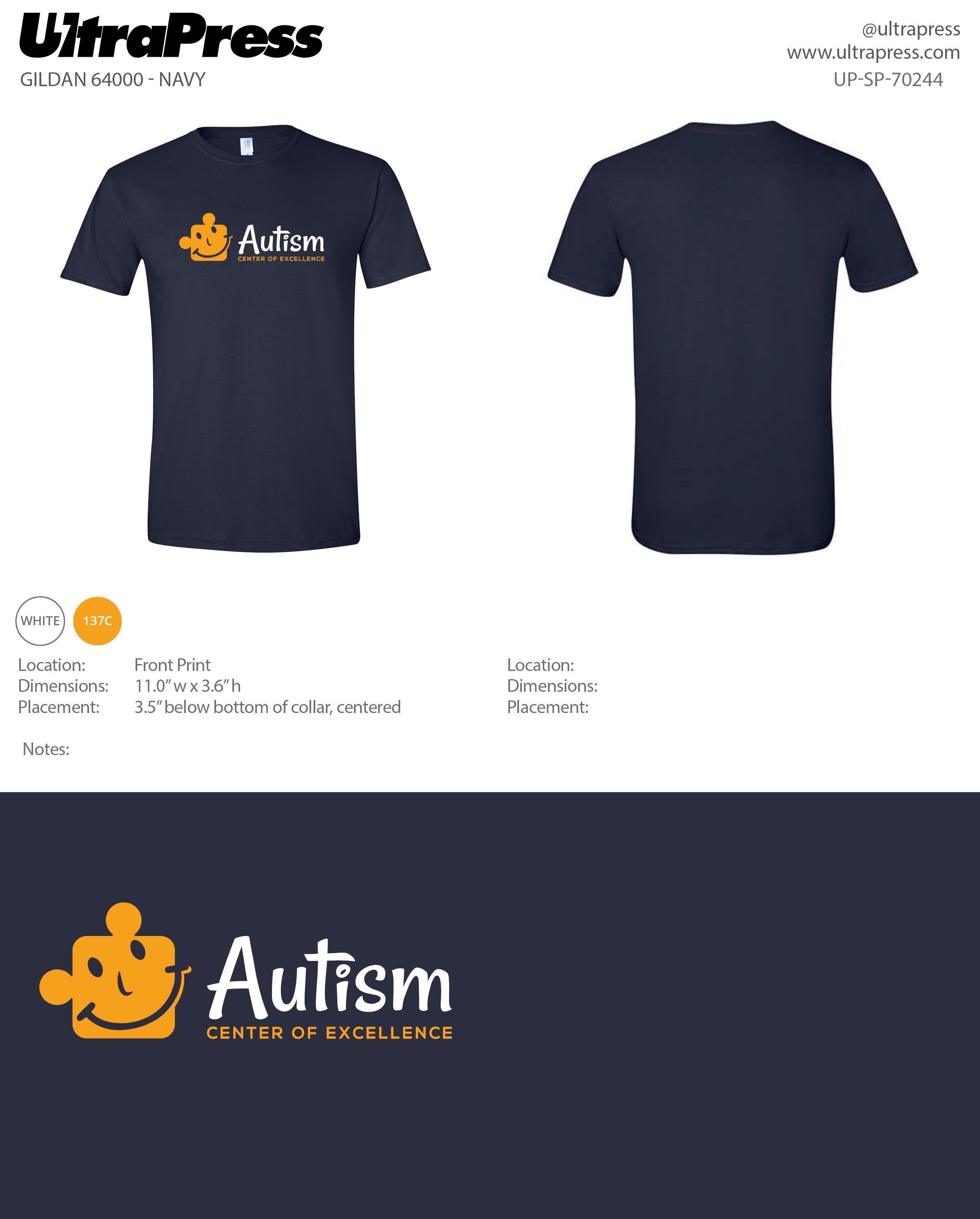 UP-SP-70244 Autism Center Of Excellence - Iesha Goindi 100 Pieces Package (Bulk)