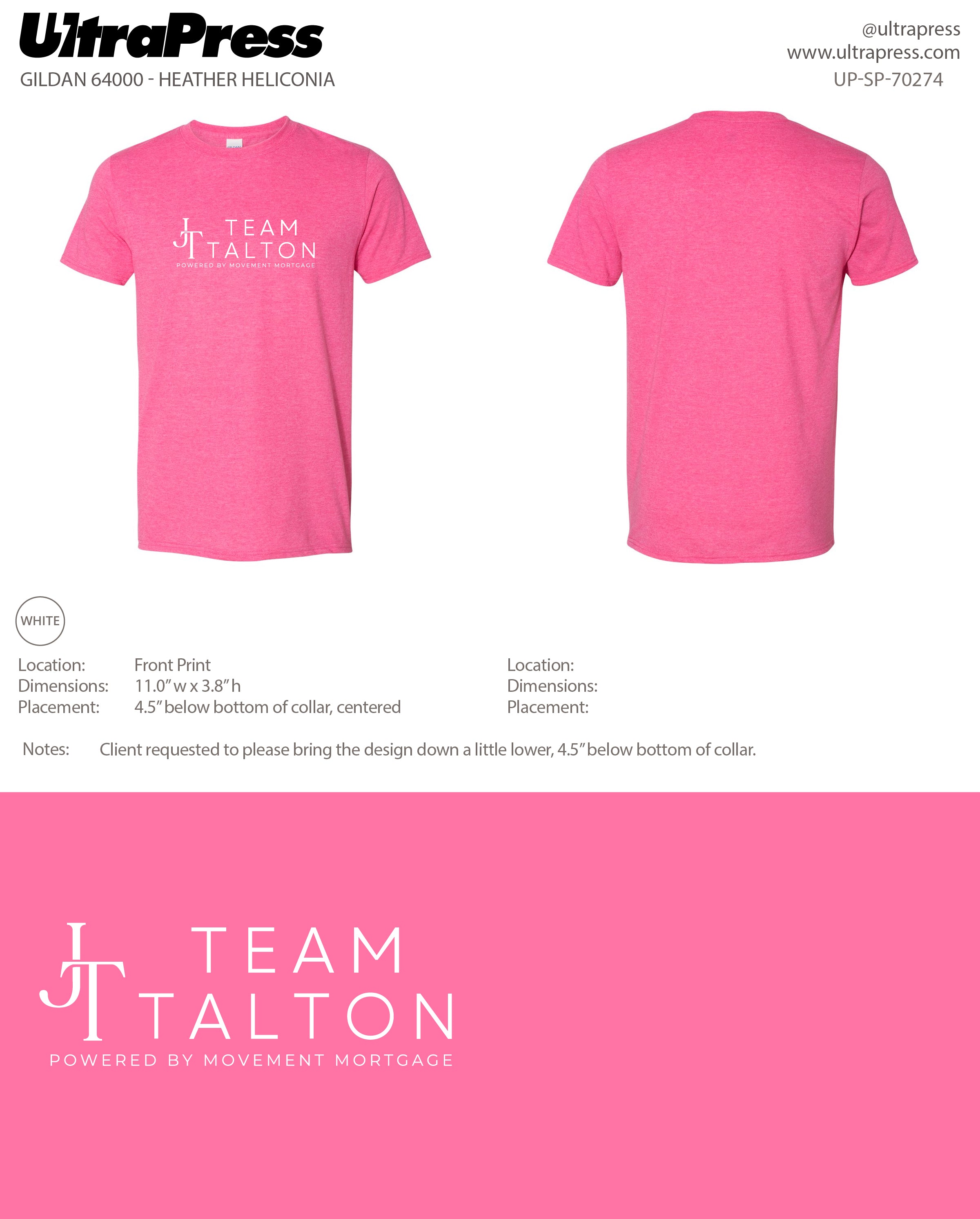 UP-SP-70274 Team Talton - Jessica Talton 100 Min Qty (Bulk)