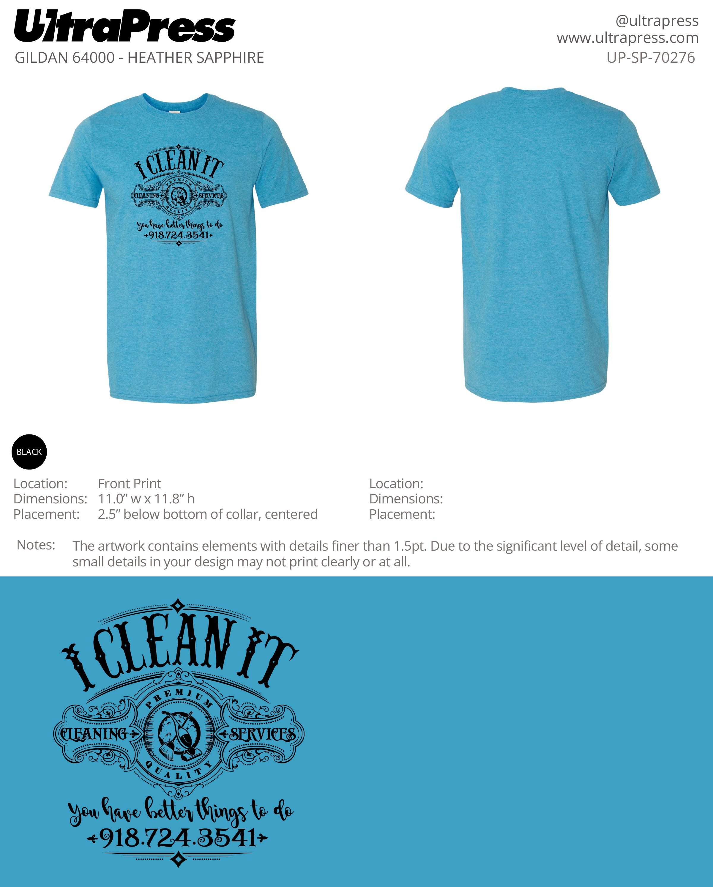 UP-SP-70276 I Clean It - SaJoshua J Silva 100 Min Qty (Bulk)