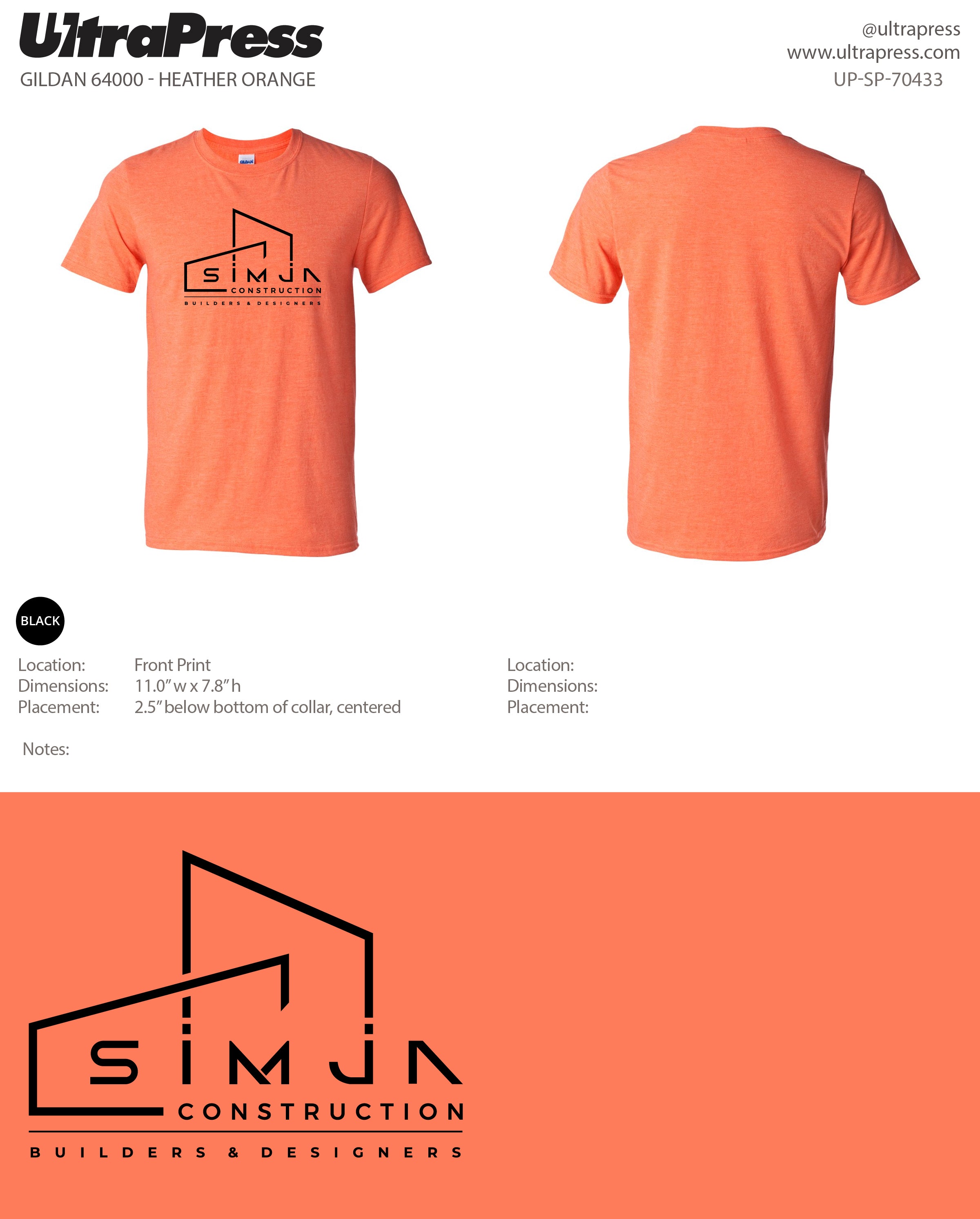 UP-SP-70433 Simja Construction - Edward Fortich 100 Min Qty (Bulk)