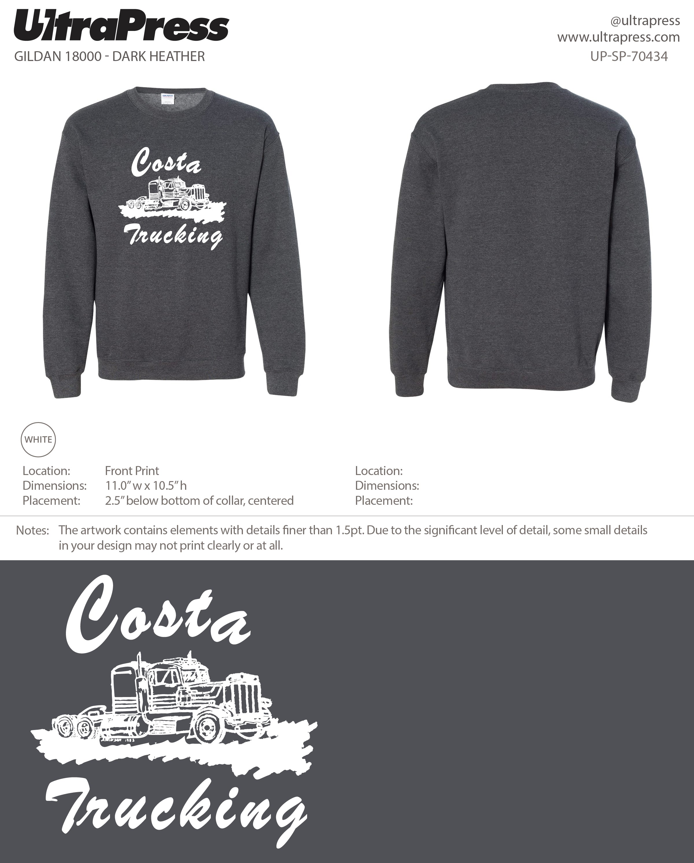 UP-SP-70434 Costa Trucking - Vincent Costa 24 Min Qty (Bulk)