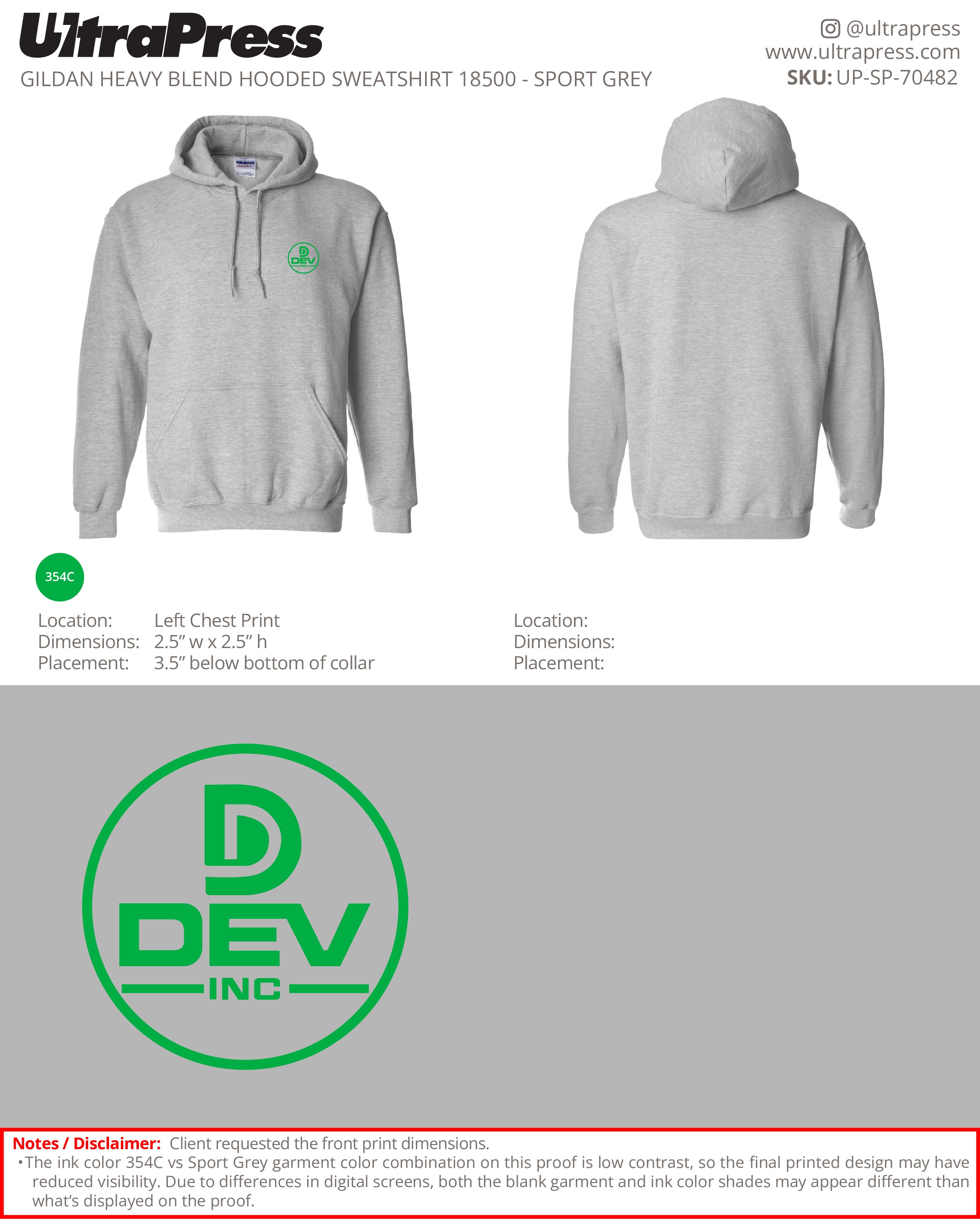 UP-SP-70482 Dev Inc. Hoodies - Dev Anand 50 Min Qty (Bulk)