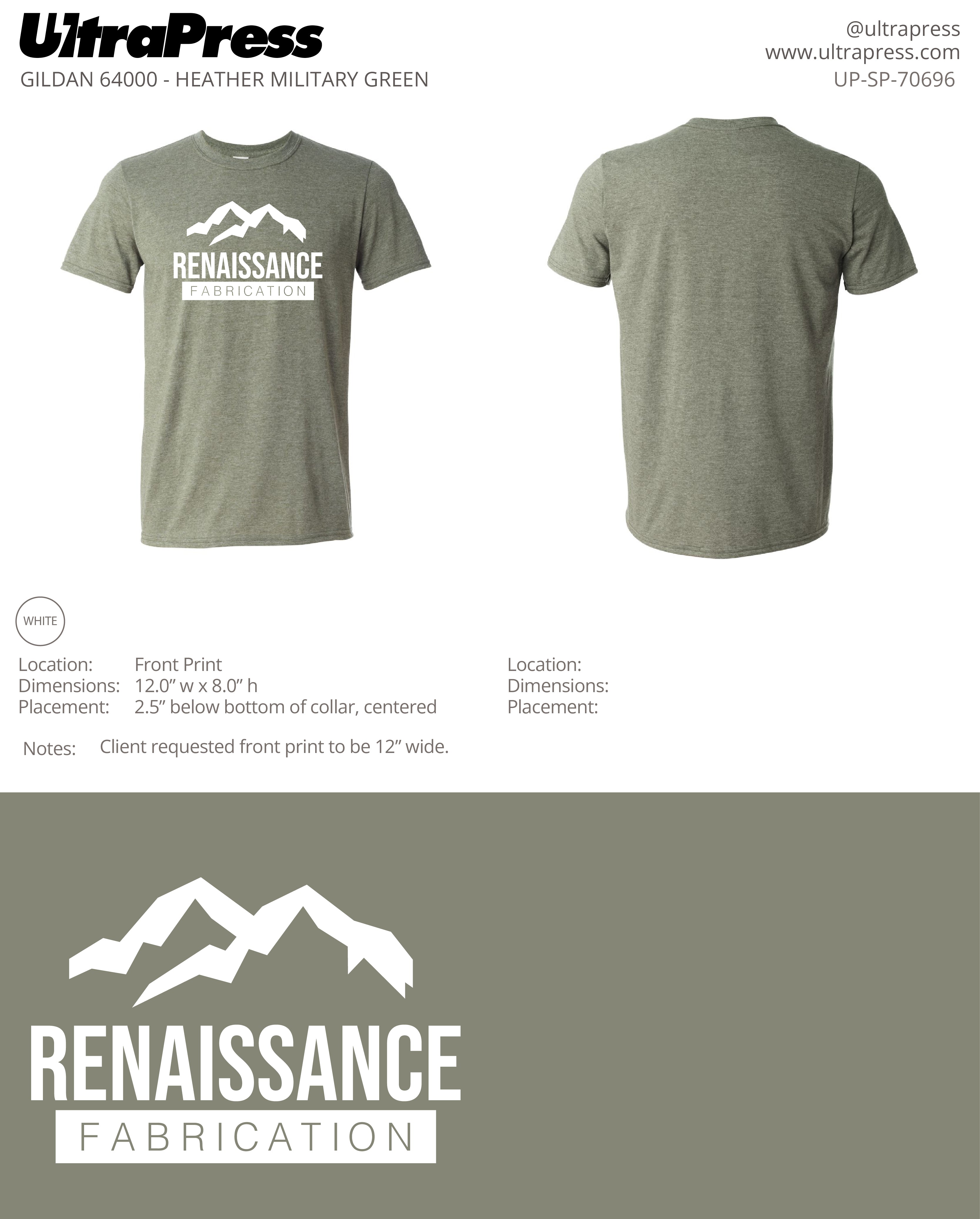 UP-SP-70696 Renaissance Fabrication Mtn Logo - Robyn Bates 100 Min Qty (Bulk)