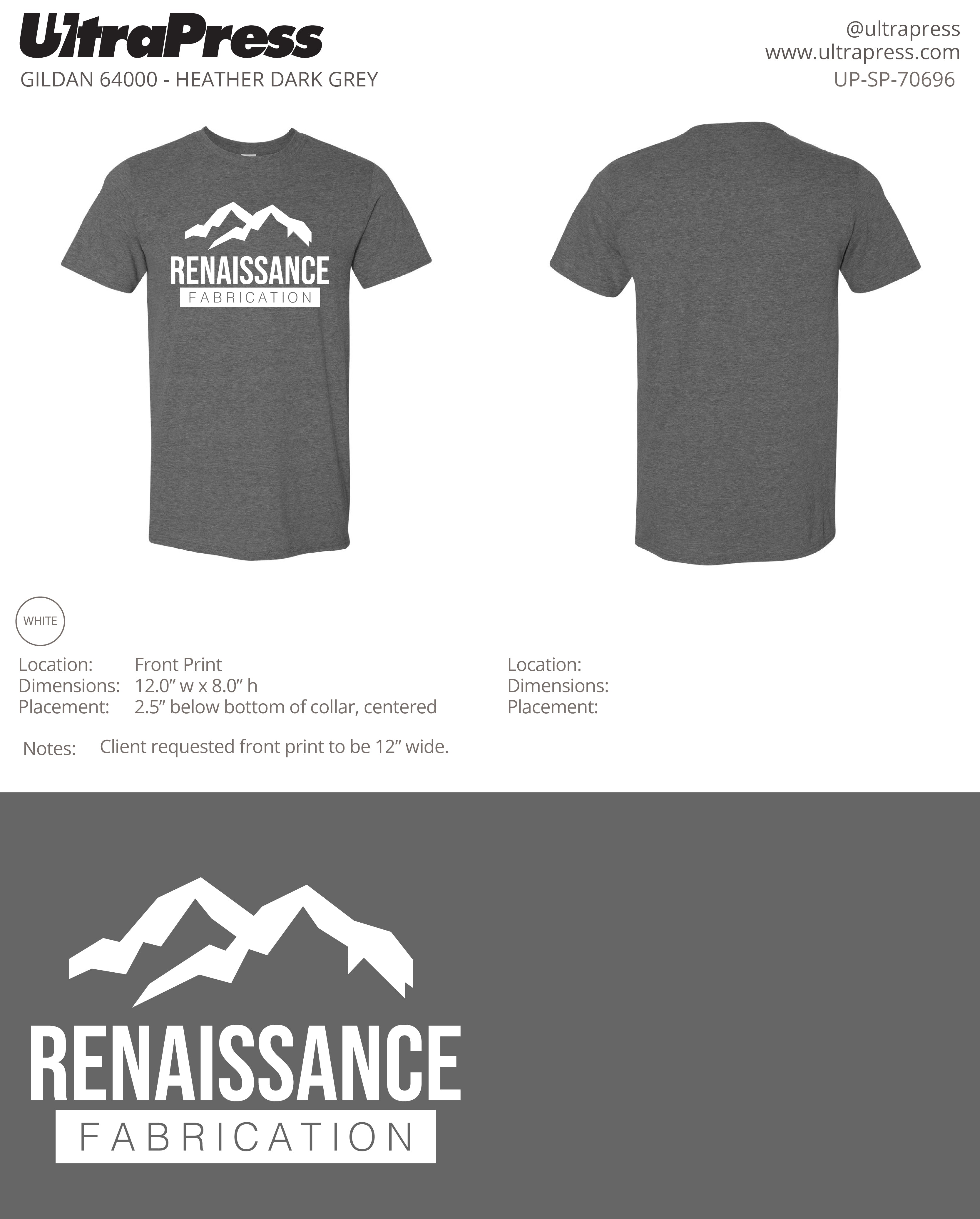 UP-SP-70696 Renaissance Fabrication Mtn Logo - Robyn Bates 100 Min Qty (Bulk)