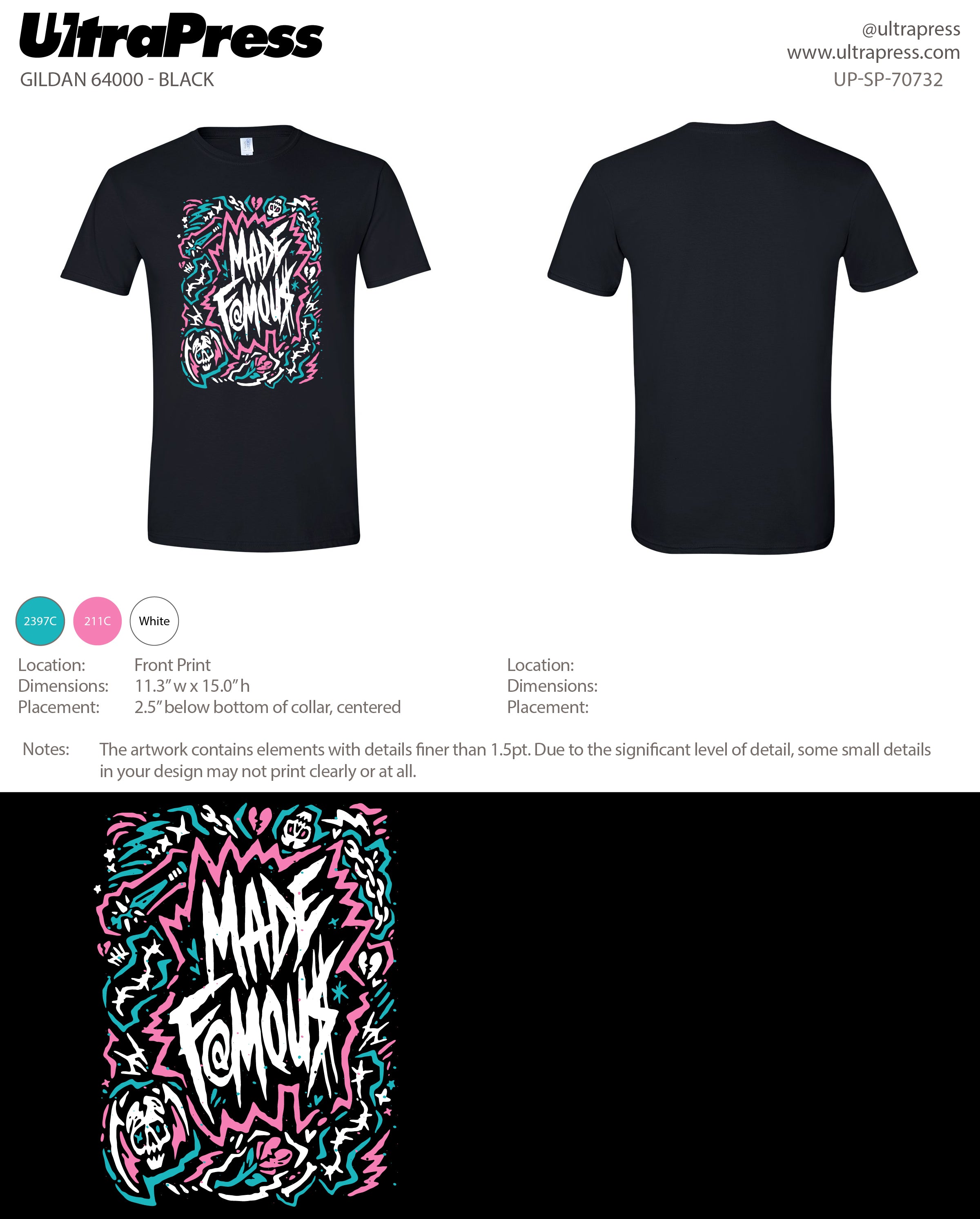 UP-SP-70732 Made Famous Design 2 - Joshua Rapala 100 Pieces Package (Bulk)