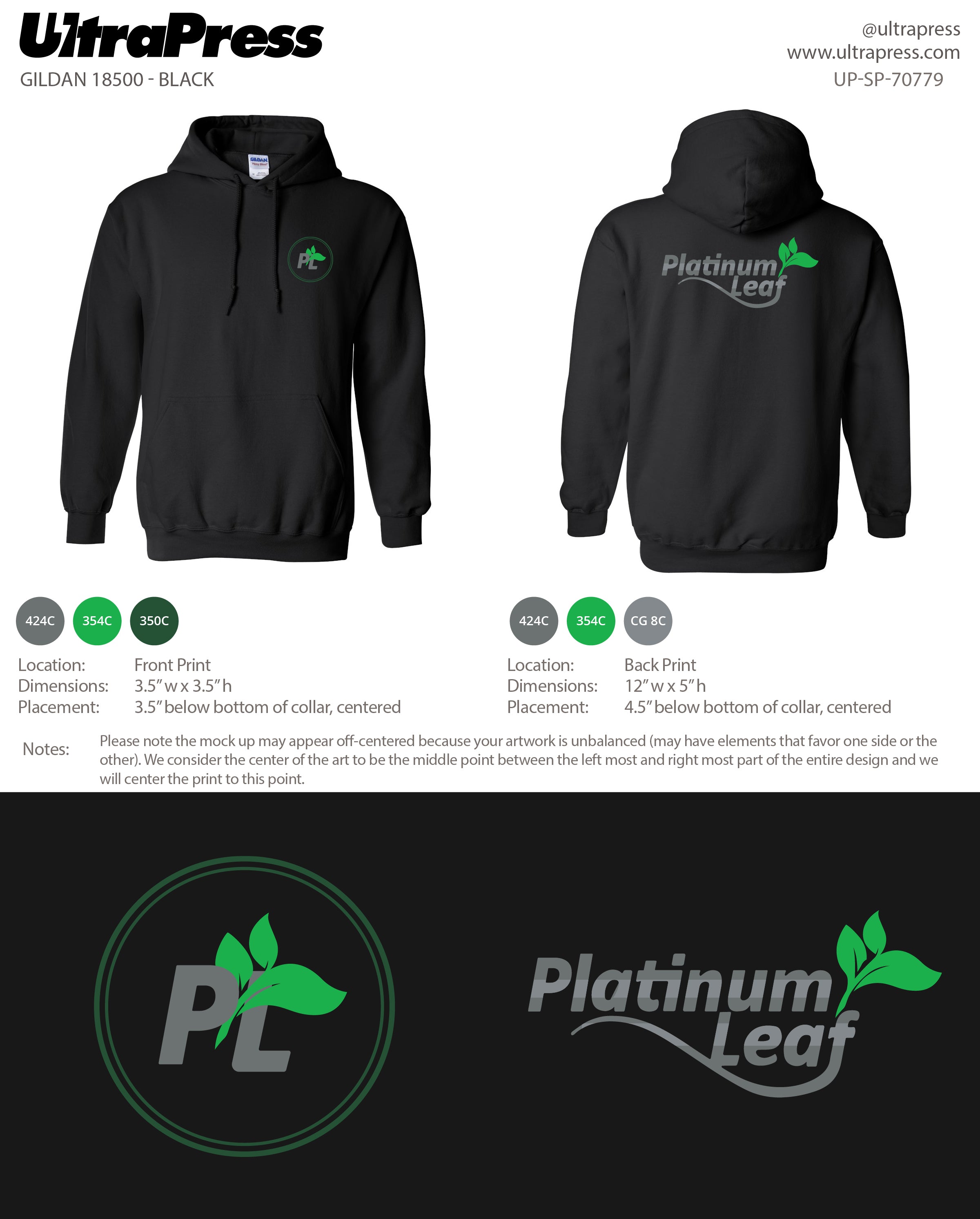 7055: UP-SP-70779 Platinum Leaf Hoodie- Joe Giangiacomo 50 Pieces Package (Bulk)