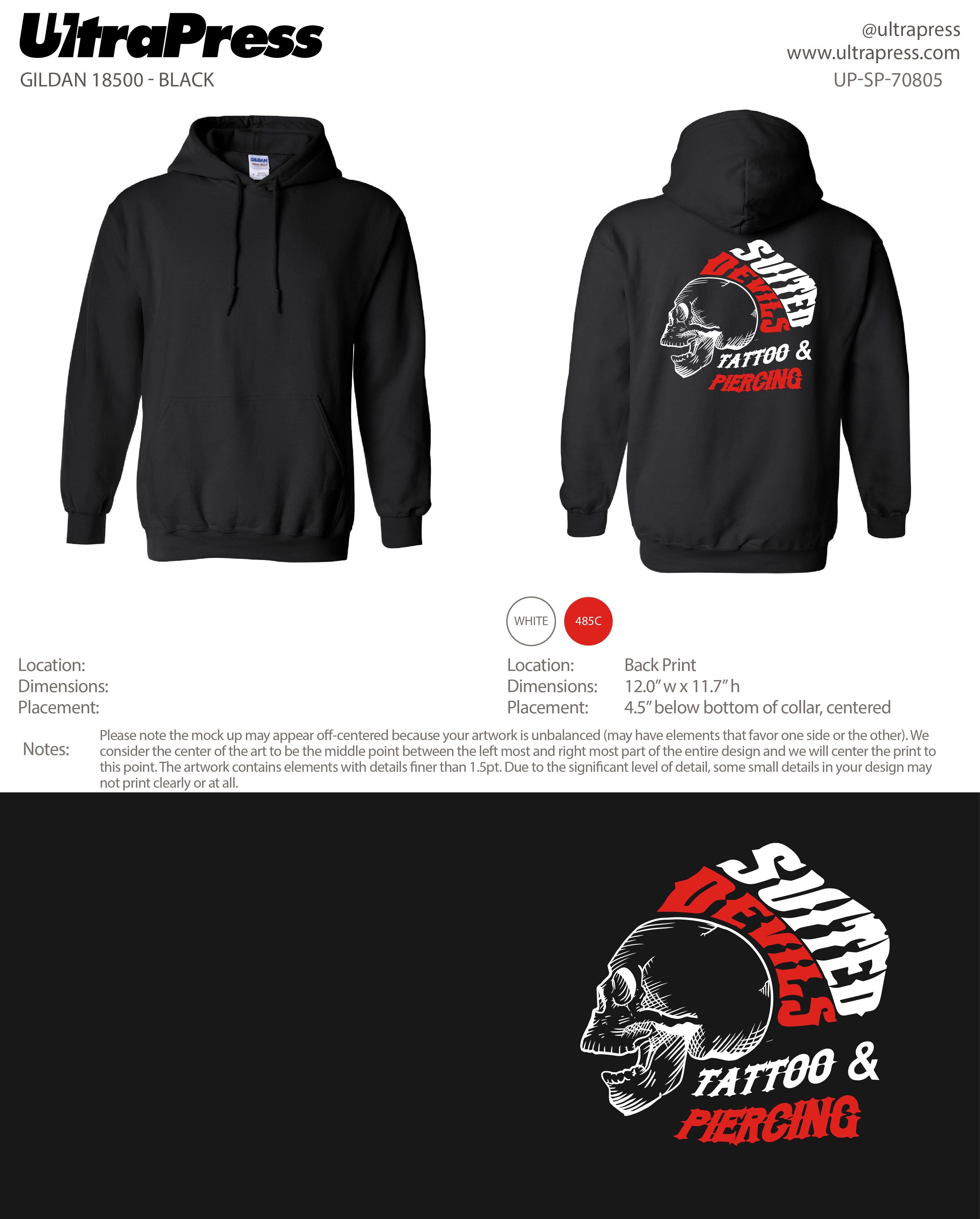 UP-SP-70805 Suited Devils Hoodie - Vinny 50 Pieces Package (Bulk)