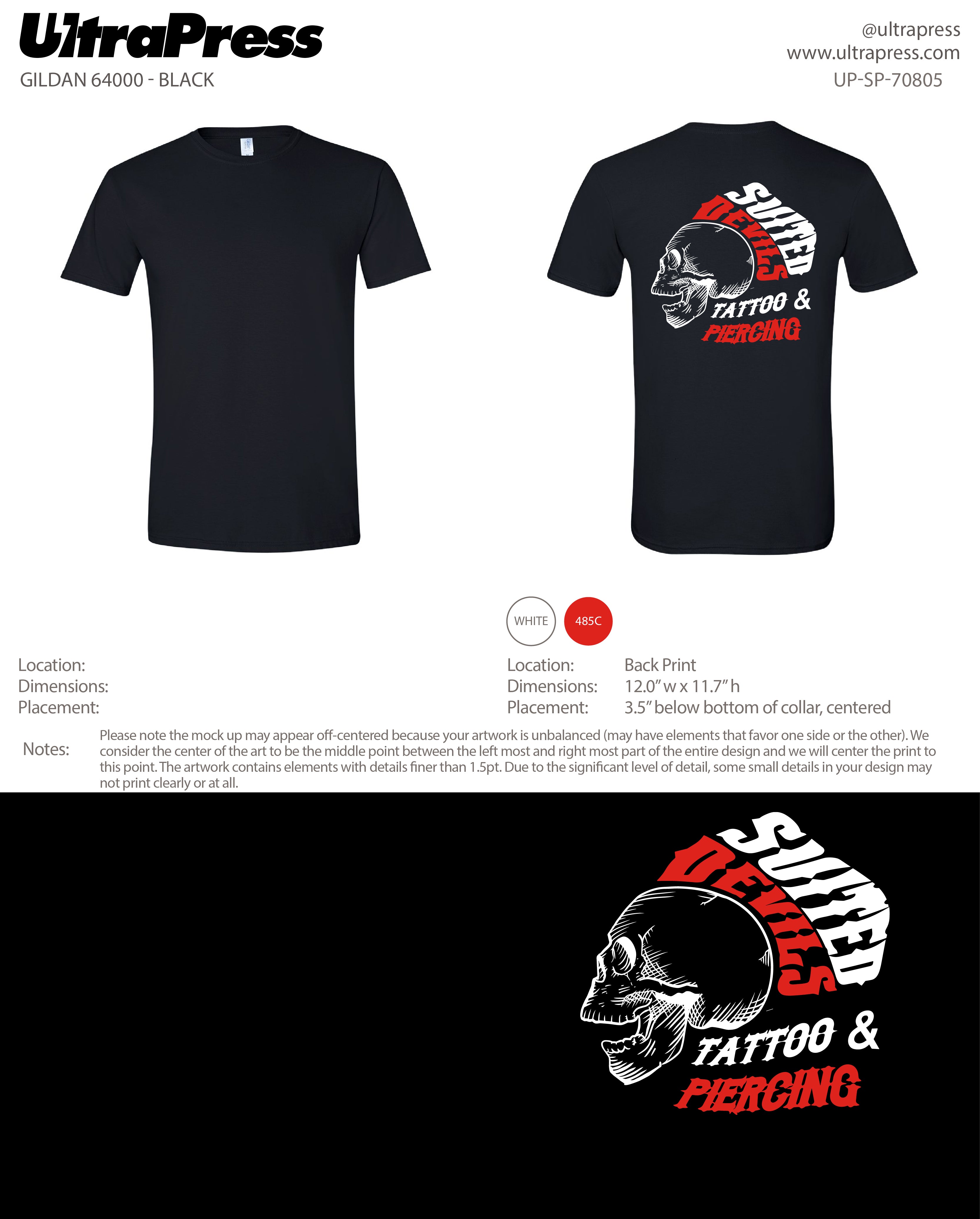 UP-SP-70805 Suited Devils Shirt - Vinny 100 Min Qty (Bulk)