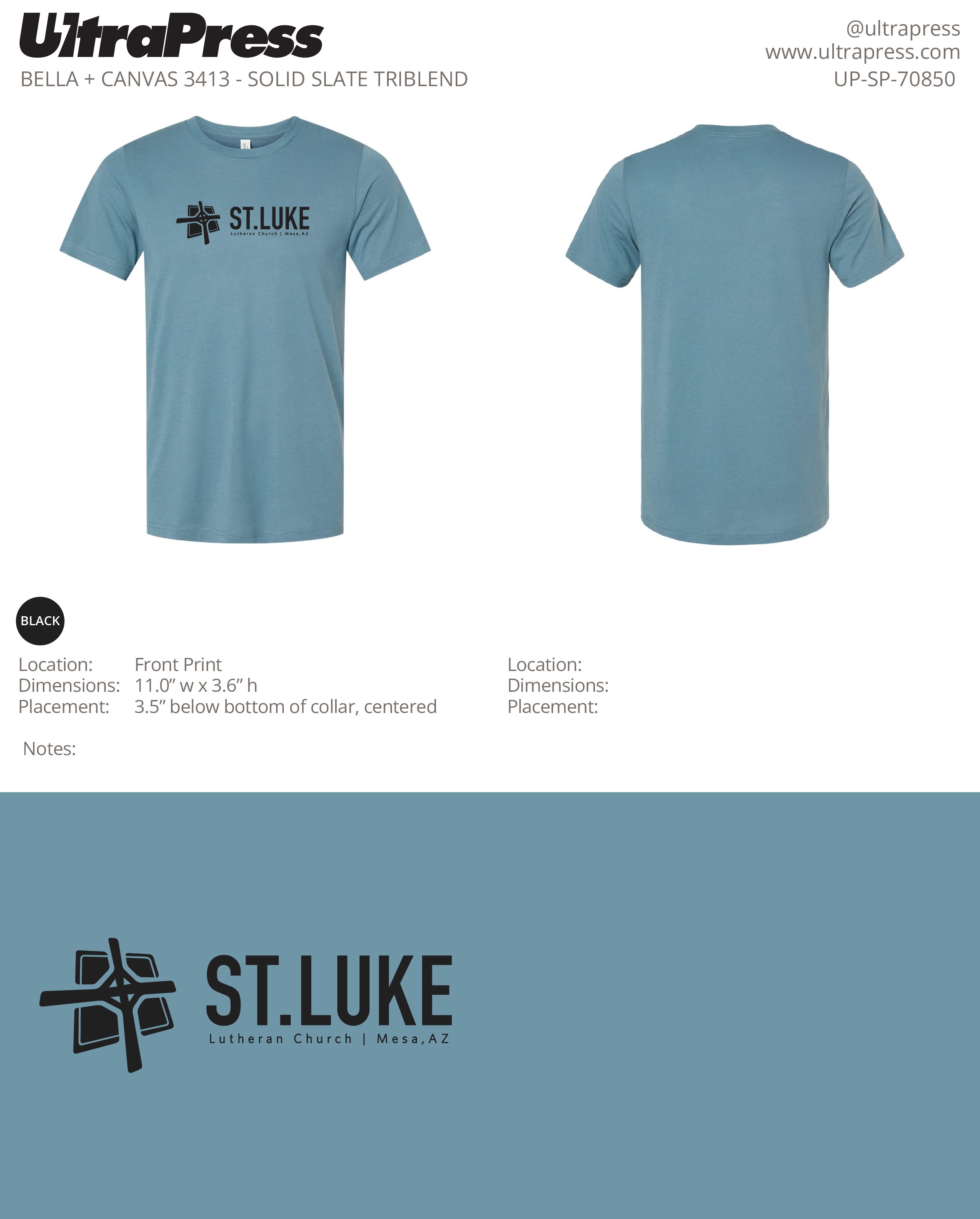 UP-SP-70850 St. Luke Lutheran - Luke Hennings 288 Min Qty (Bulk)