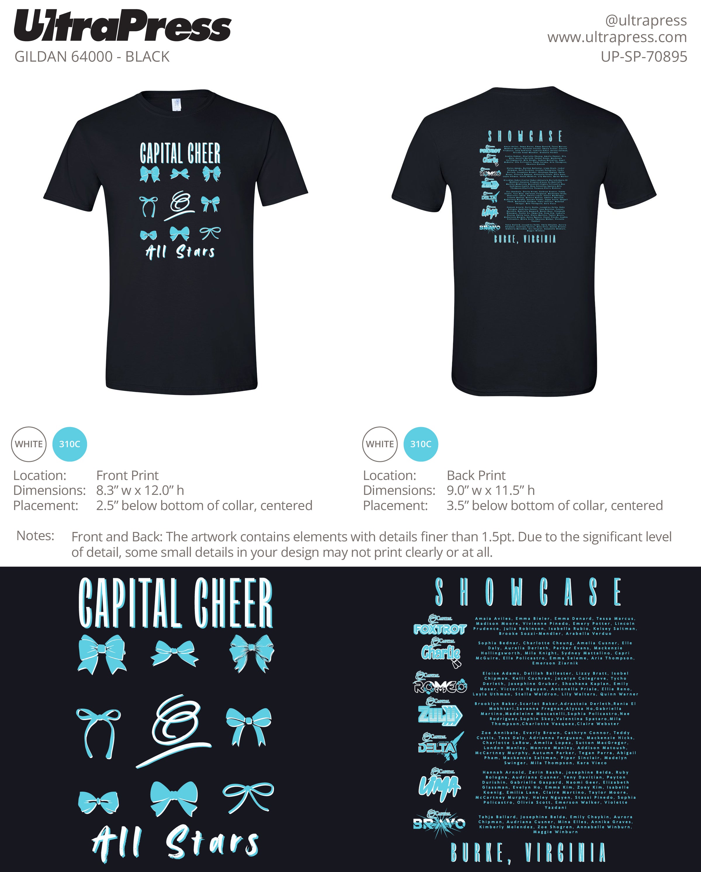 UP-SP-70895 Capital Cheer - Stacey Cate Bologna 100 Min Qty (Bulk)