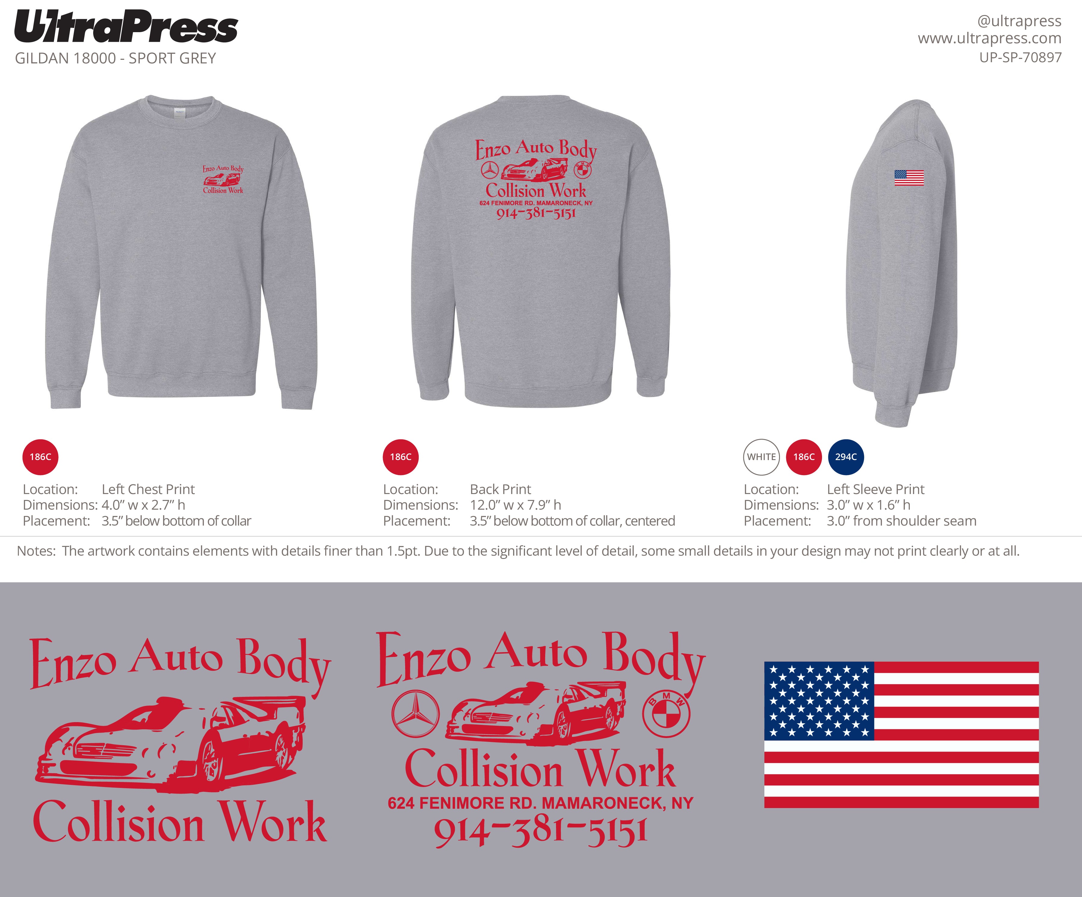 UP-SP-70897 Enzo Auto Body - Edward Kaku 100 Pieces Min Qty (Bulk)