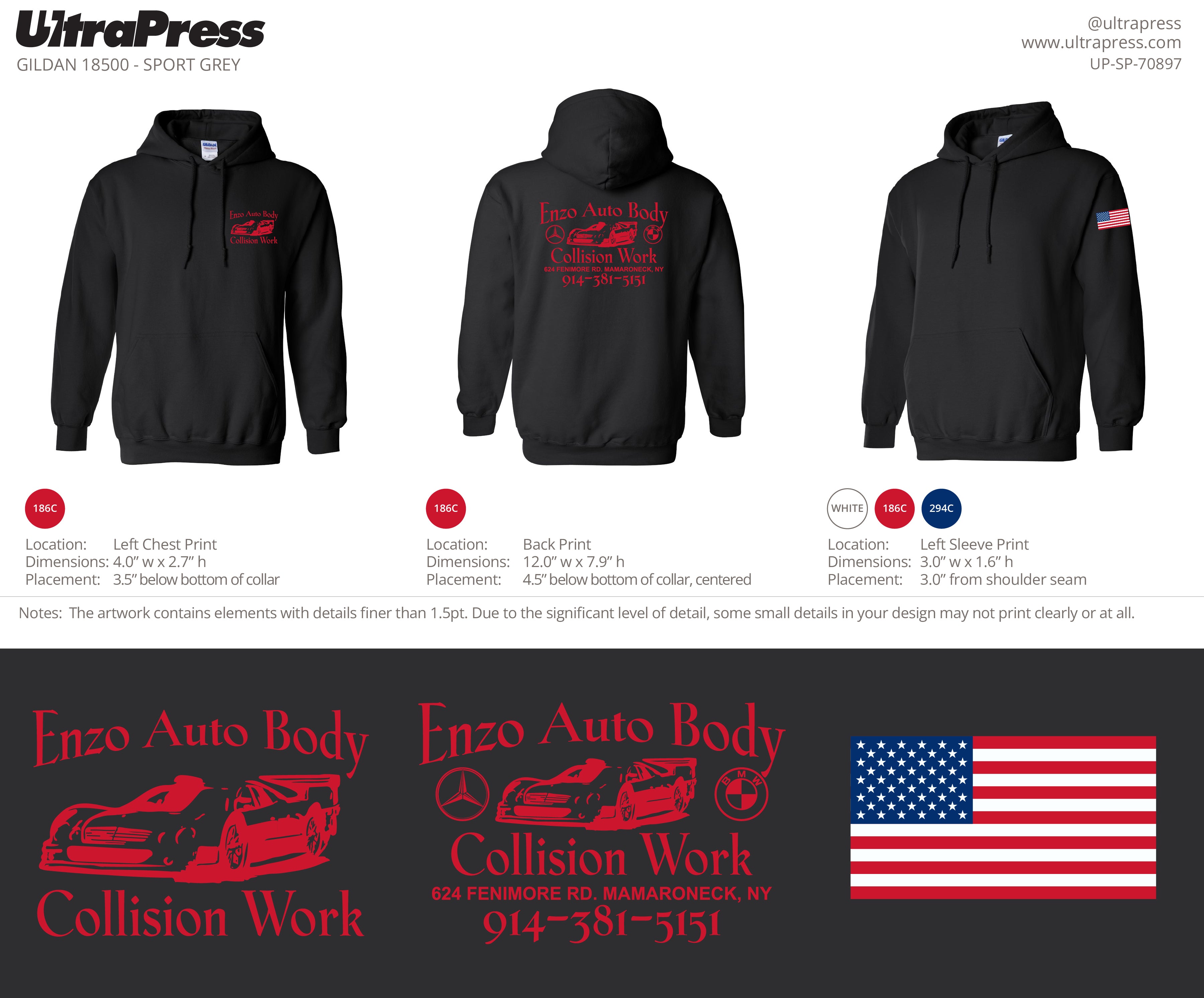 UP-SP-70897 Enzo Auto Body - Edward Kaku 100 Pieces Min Qty (Bulk)