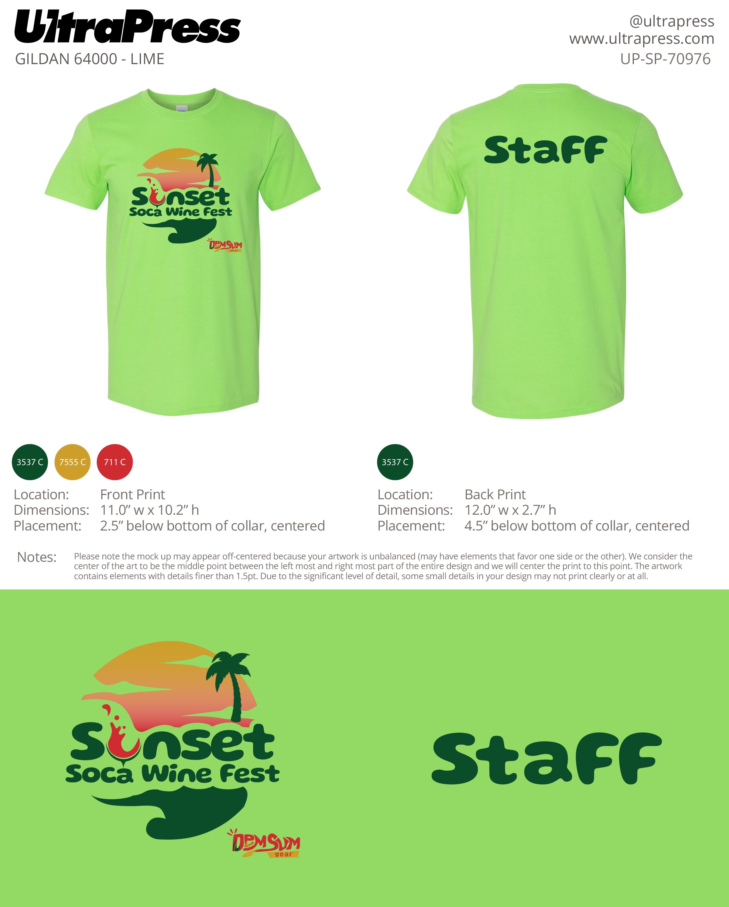 UP-SP-70976 Sunset Soca Wine Fest STAFF - Cicero Miller 24 Min Qty (Bulk)