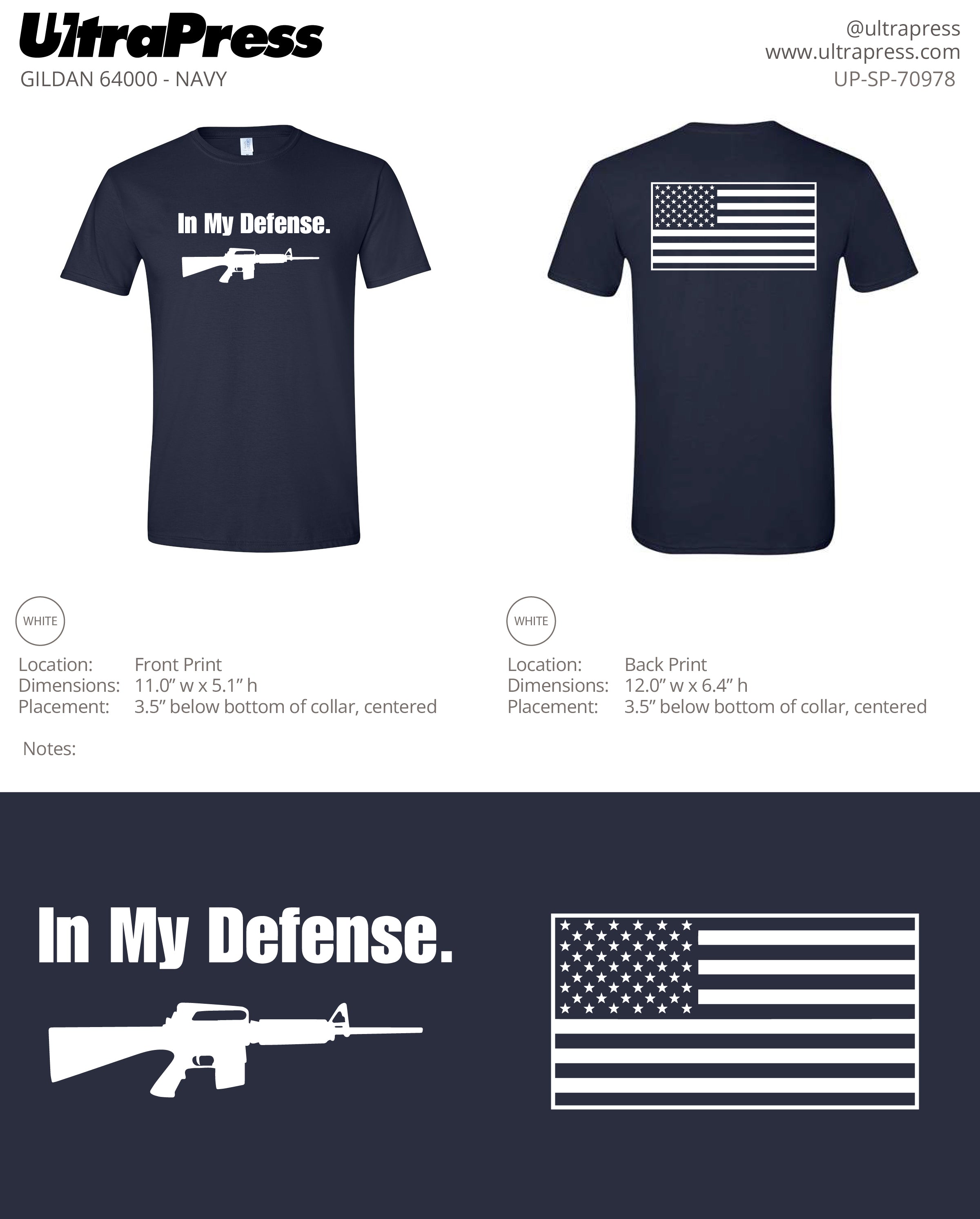 UP-SP-70978 In my Defense - Navy Johnson 100 Pieces Package (Bulk)