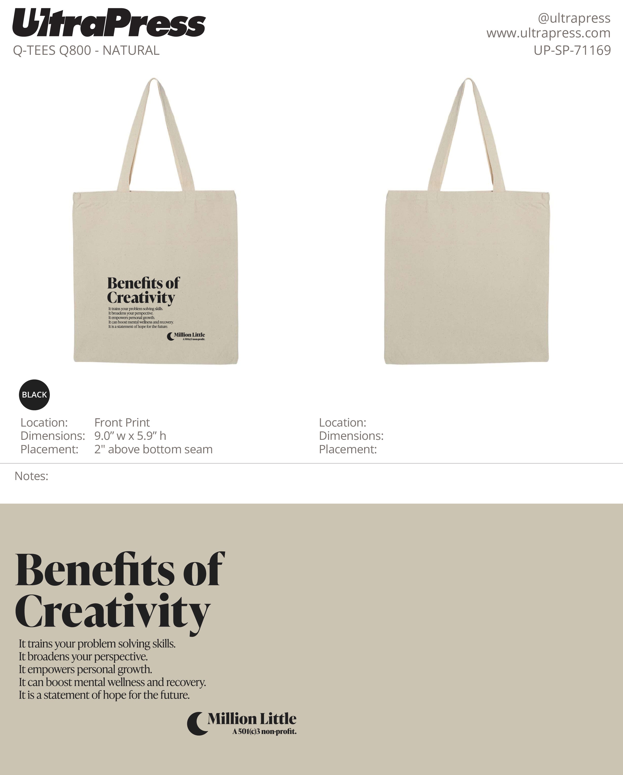 UP-SP-71169 Million Little Totes - Ji Ahn 72 Min Qty (Bulk)