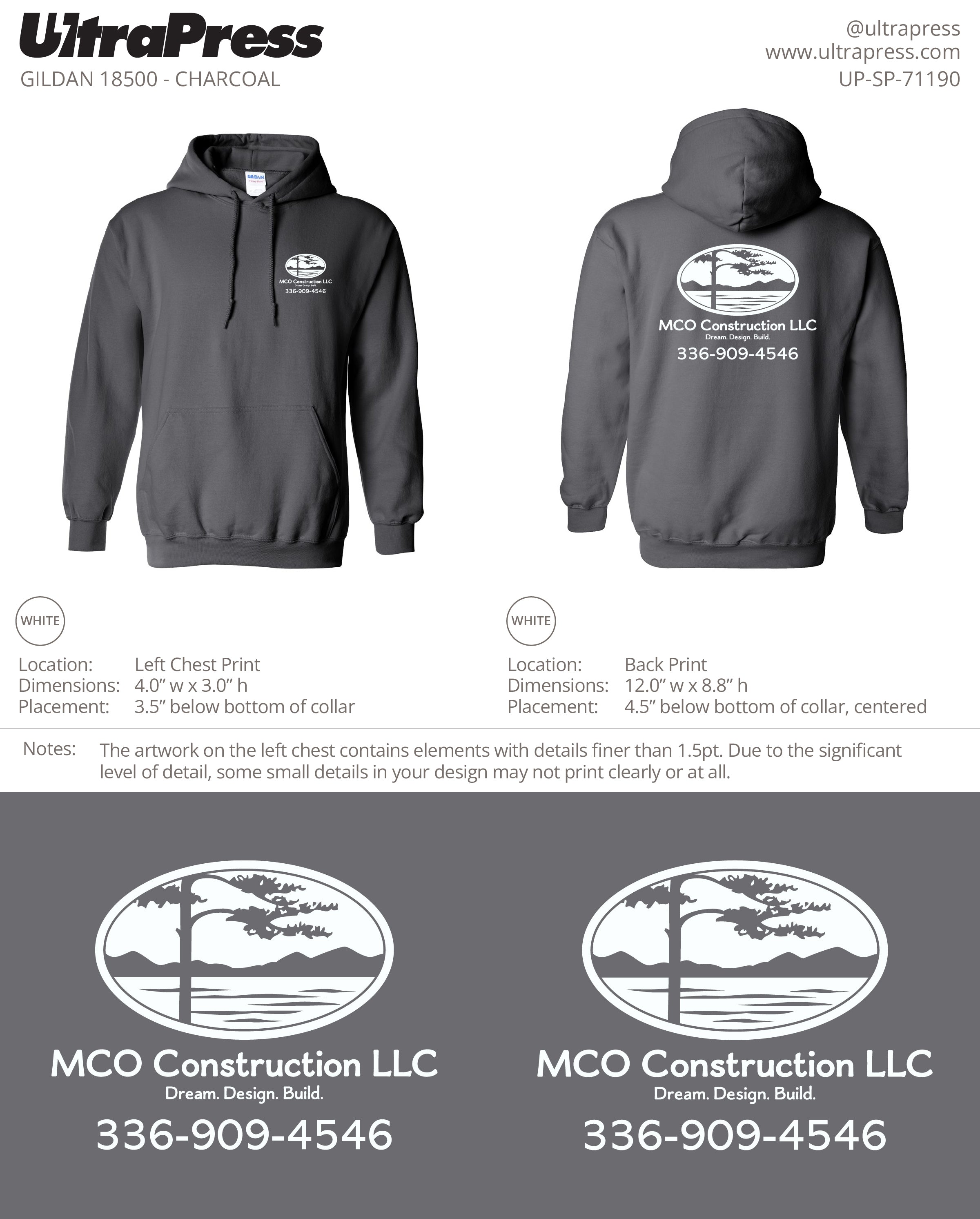 UP-SP-71190 MCO Construction LLC - Cody Omara 24 Min Qty (Bulk)