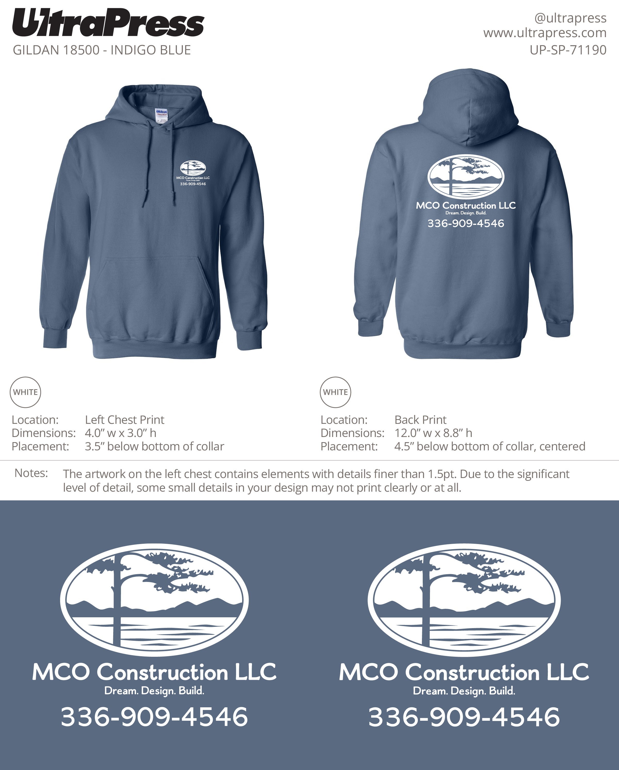 UP-SP-71190 MCO Construction LLC - Cody Omara 24 Min Qty (Bulk)