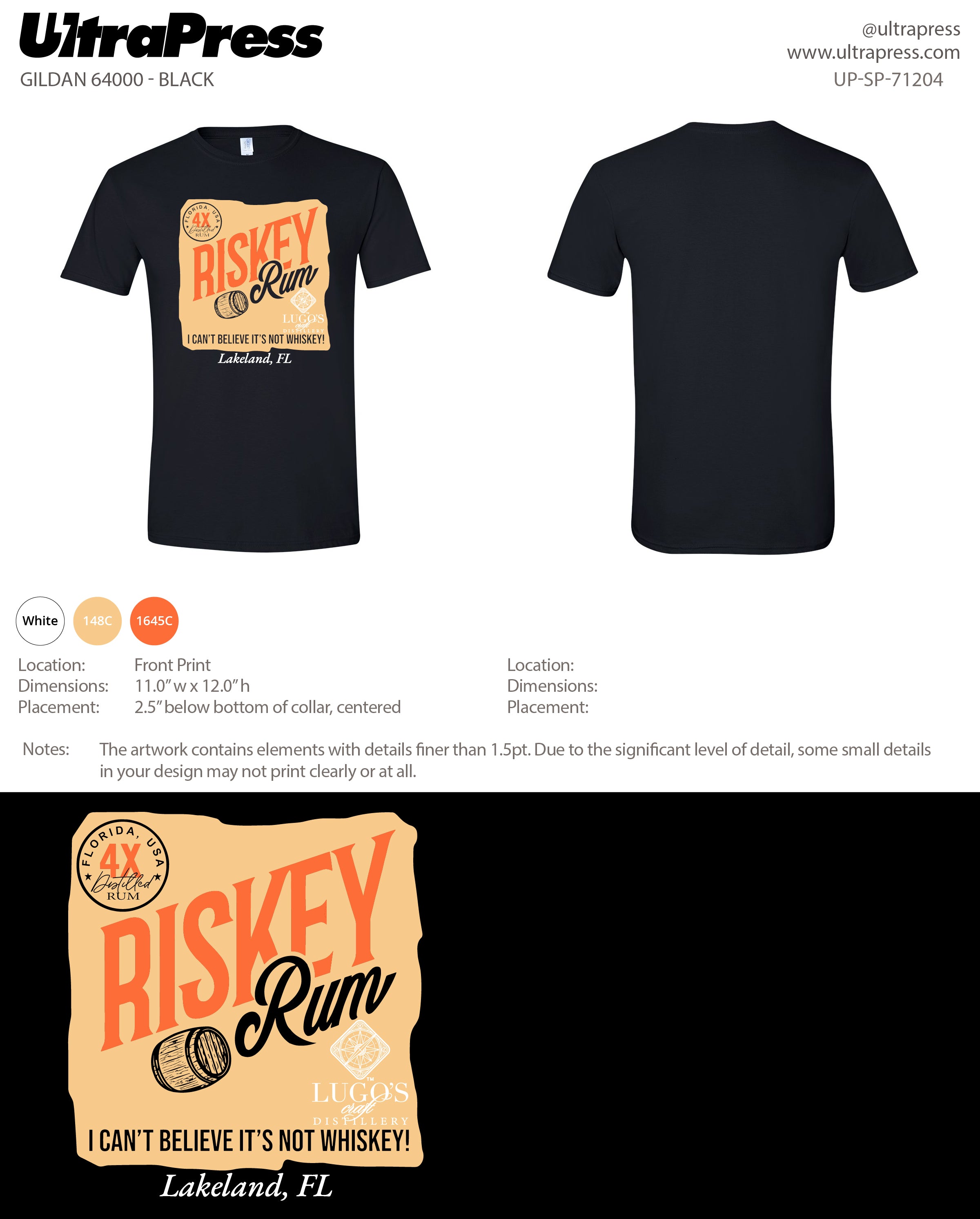 UP-SP-71204 Riskey Rum - Christian Lugo 100 Pieces Package (Bulk)